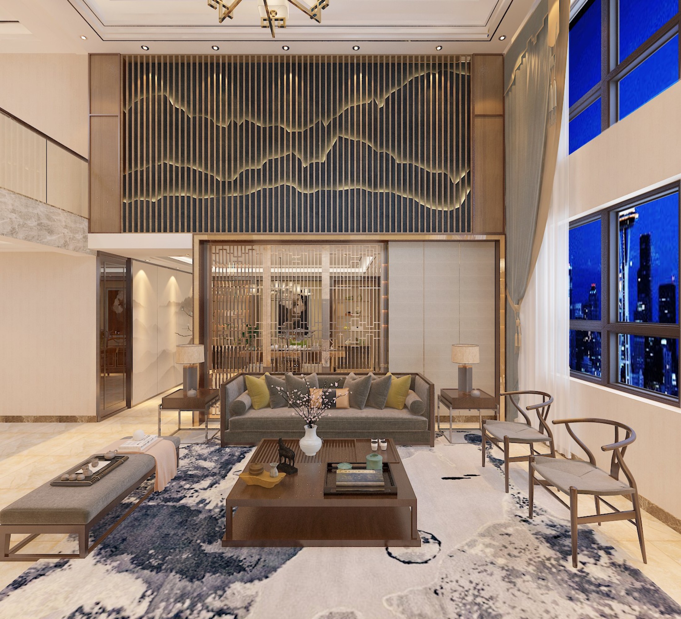 家装新中式[ID: 107824131]_建e效果图