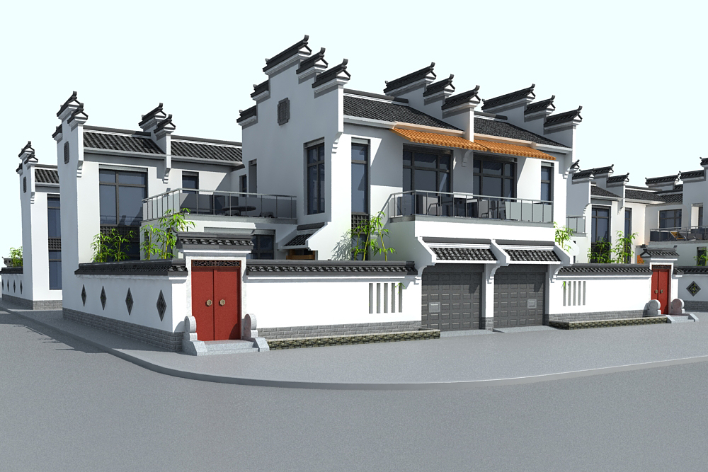 徽派建筑表现 - 效果图交流区-建E室内设计网