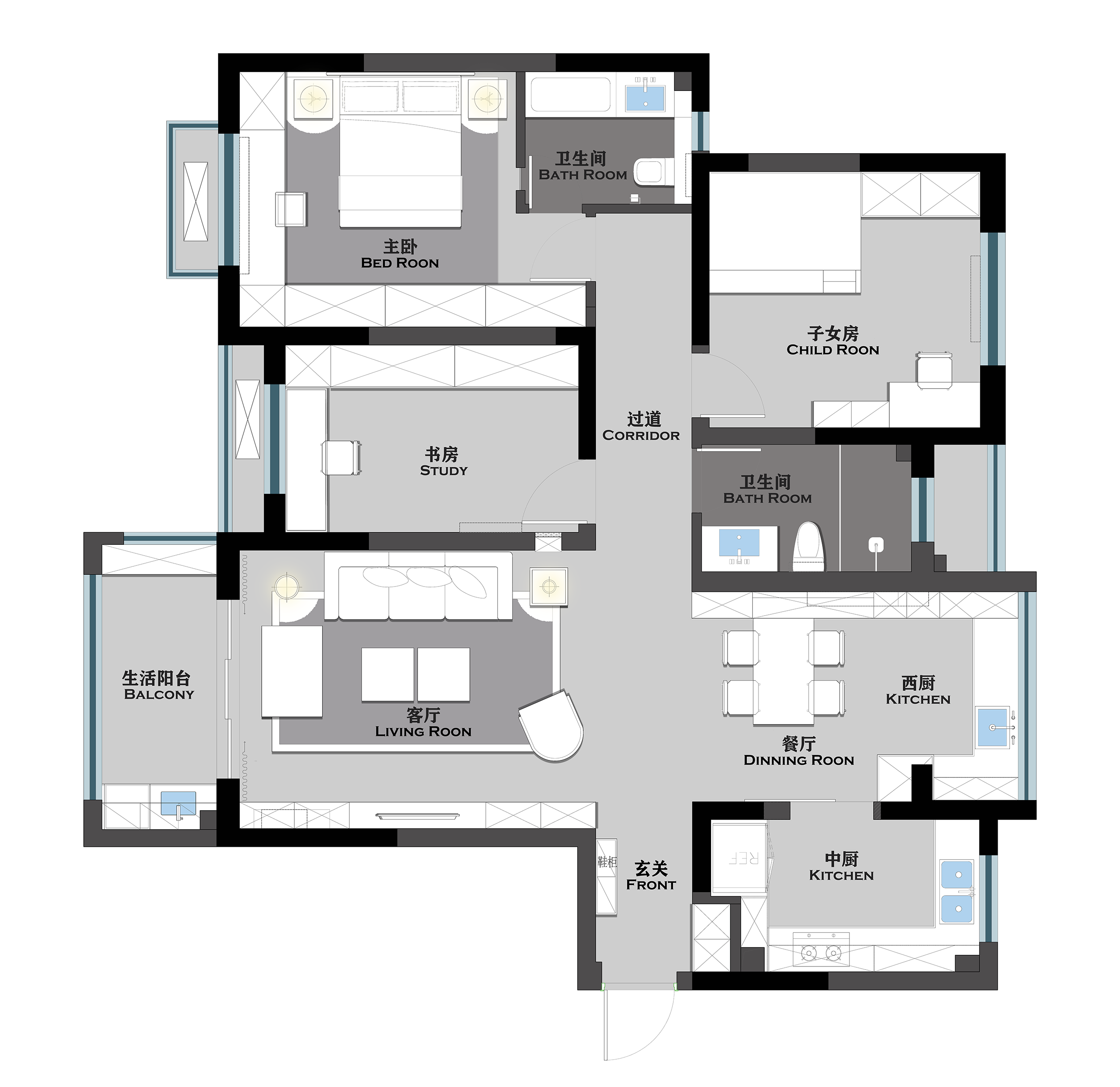 麻吉设计|北欧——金屿海岸效果图