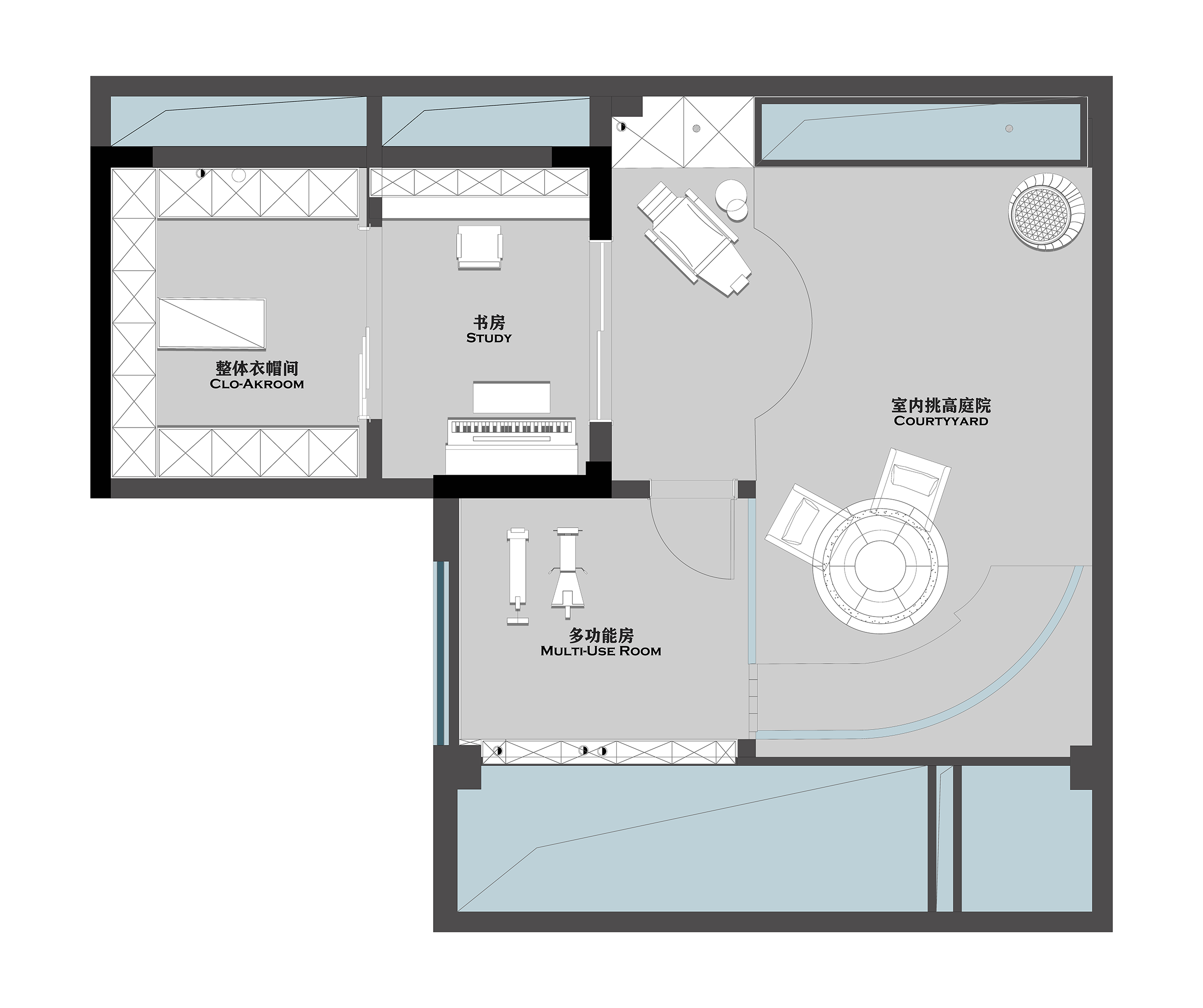 负一层平面设计效果图