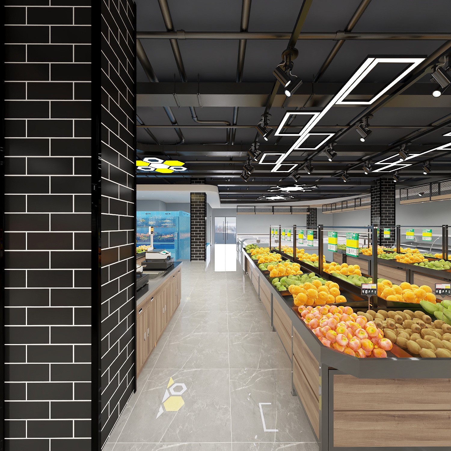 金坛海泉精品超市 - 效果图交流区-建e室内设计网