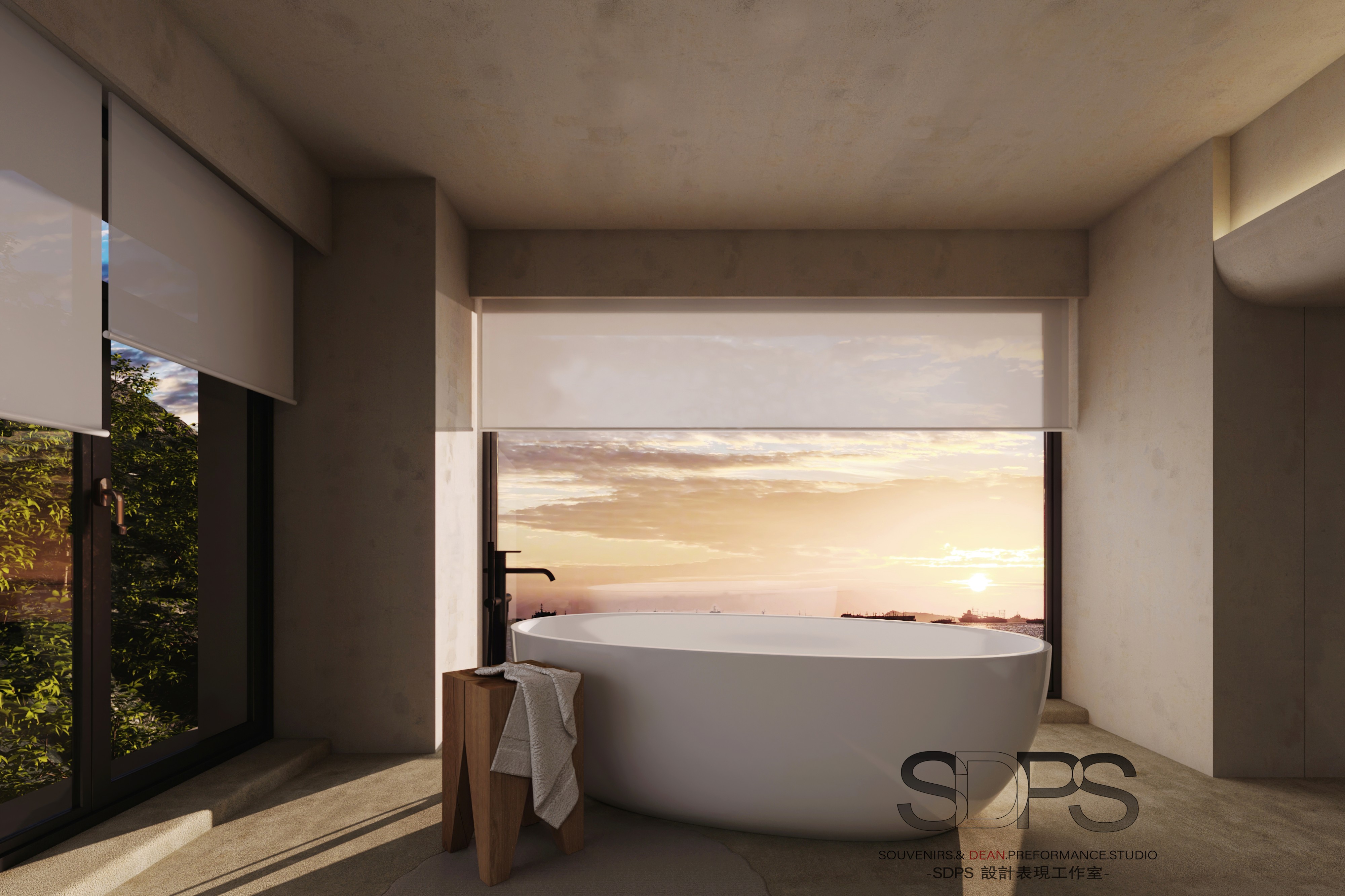 侘寂风黄昏效果 - 效果图交流区-建e室内设计网