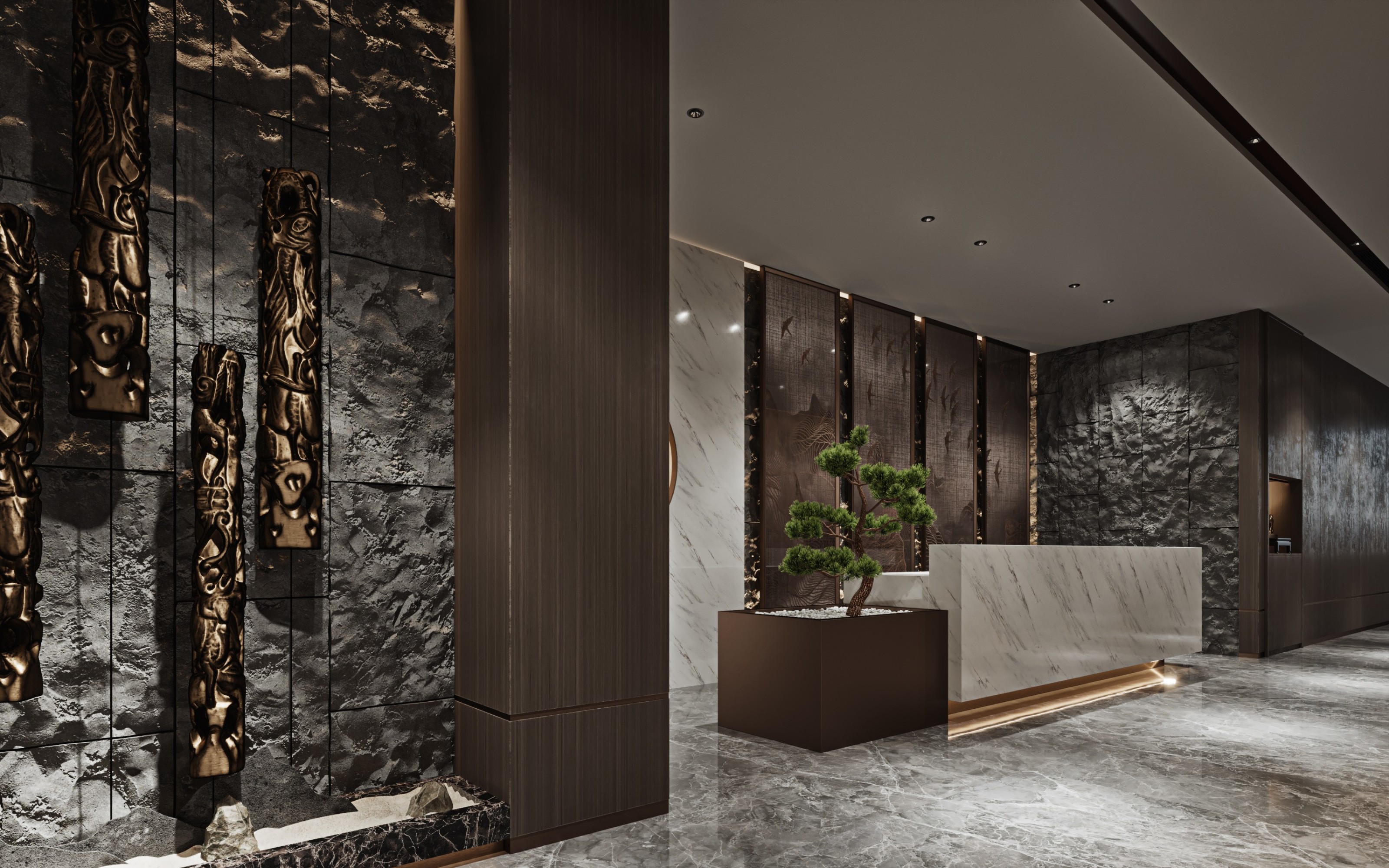 新中式别墅会所[ID: 108020736]_建e效果图