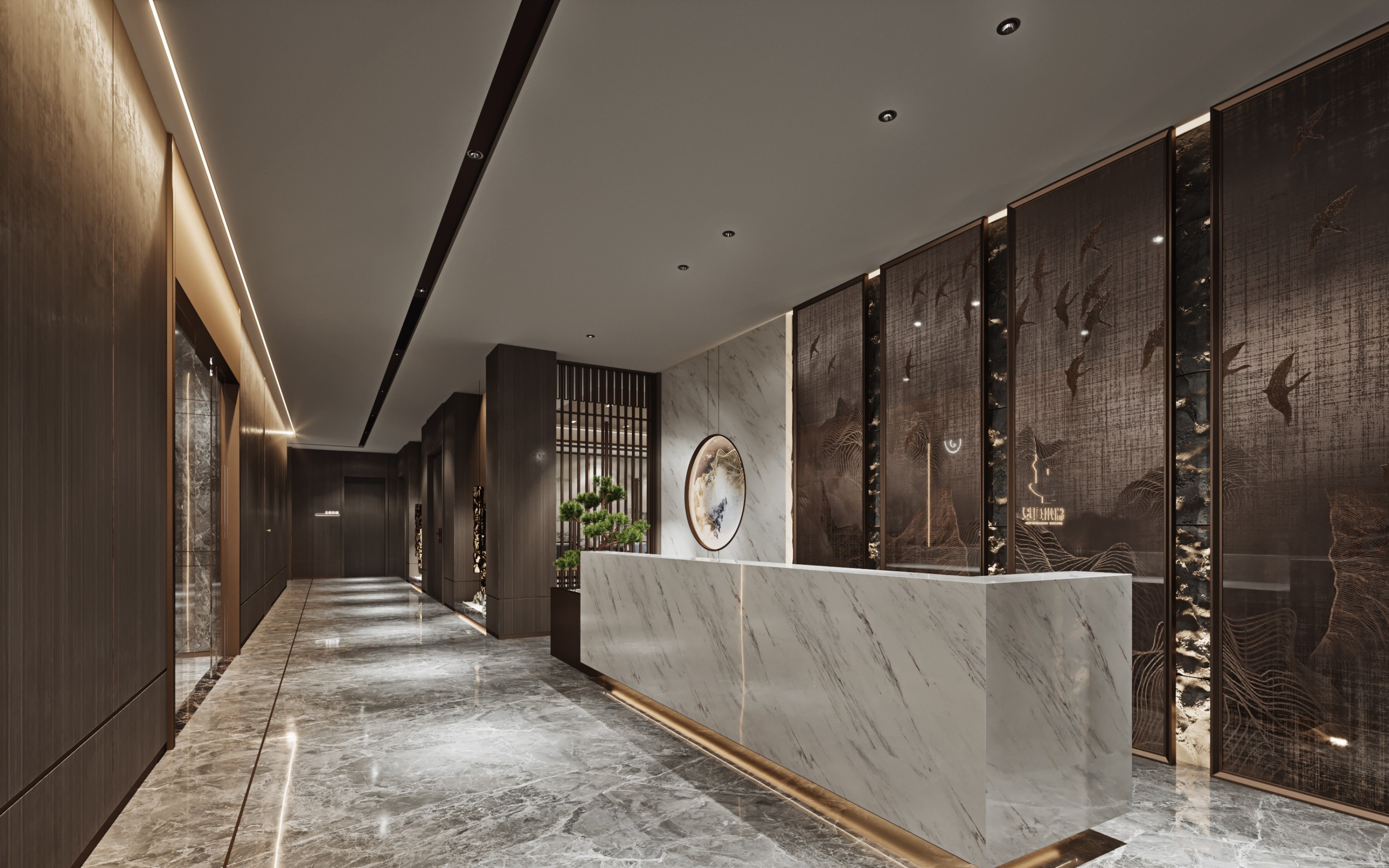 新中式别墅会所[ID: 108020736]_建e效果图