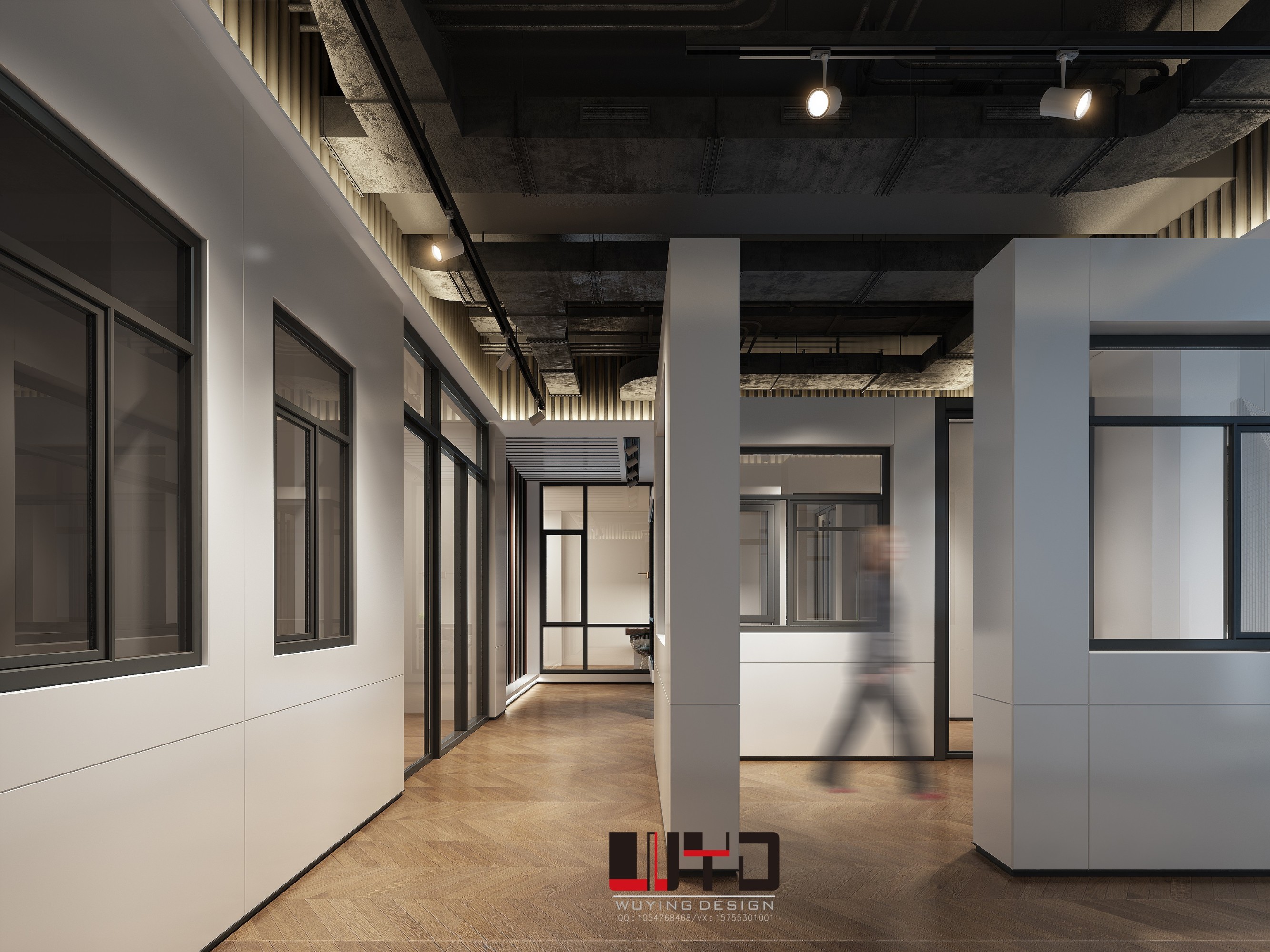 现代办公空间[ID: 108610802]_建e效果图