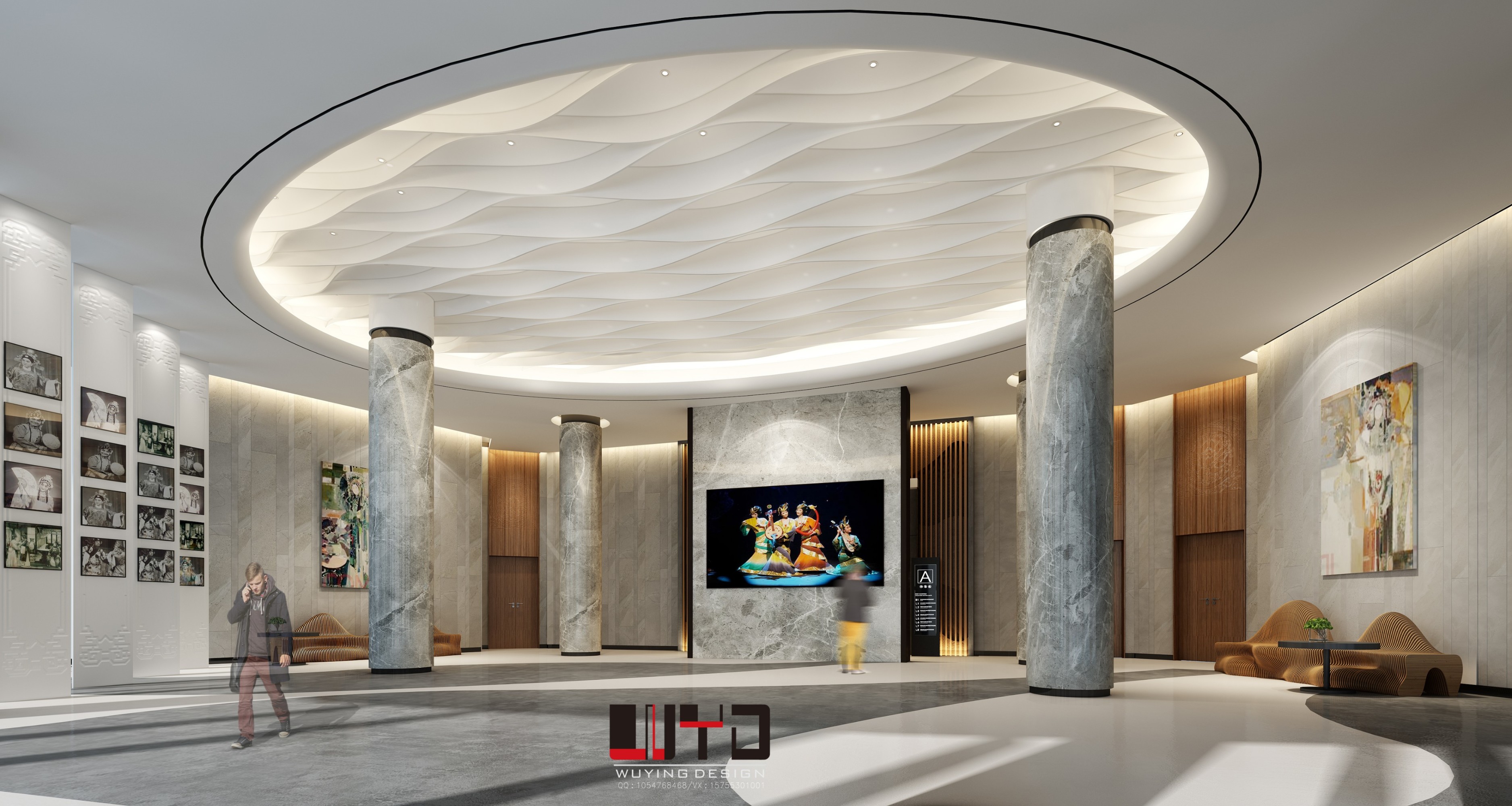 现代办公空间[ID: 108610802]_建e效果图