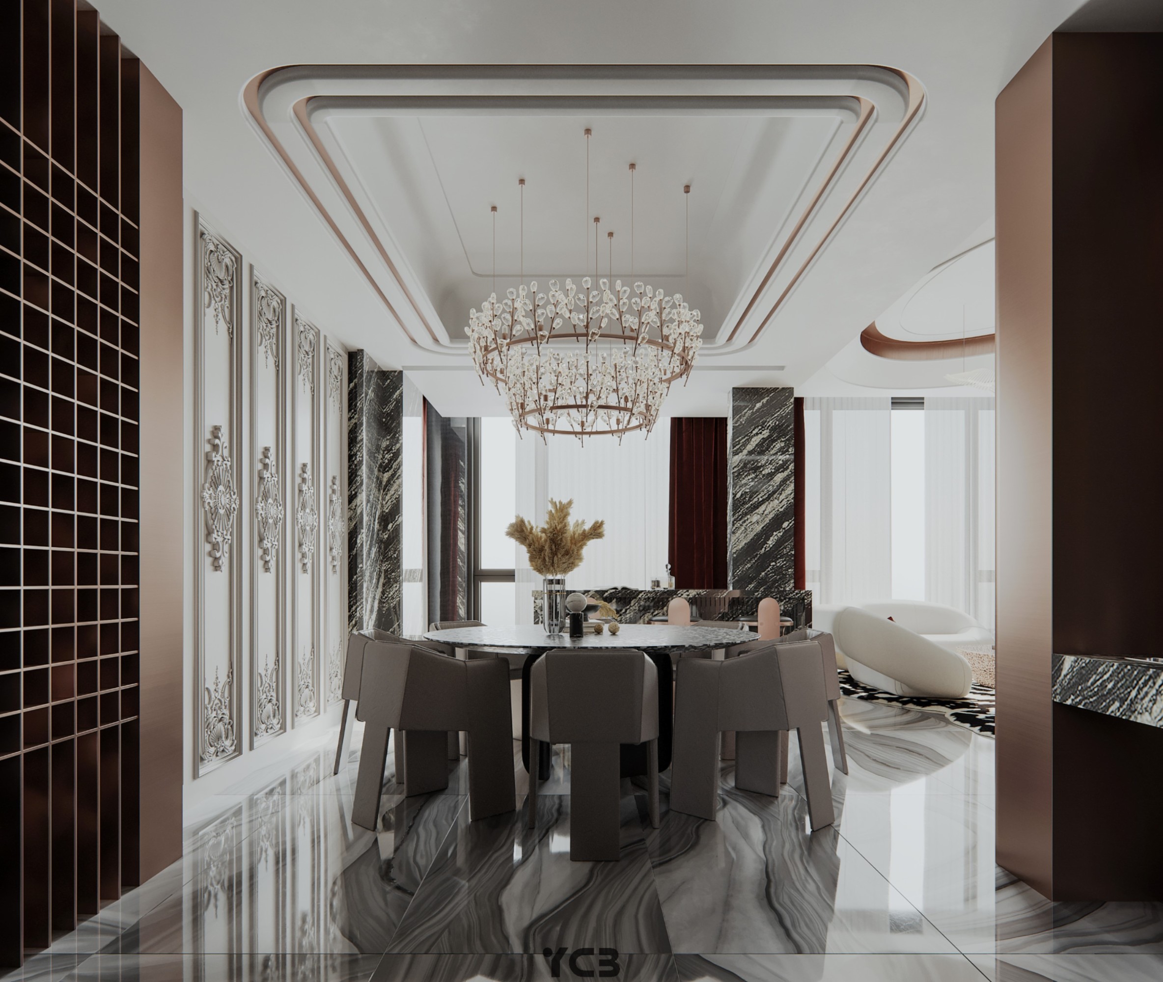 Modern style | 轻法式与现代相结合[ID: 101270565]_建e效果图