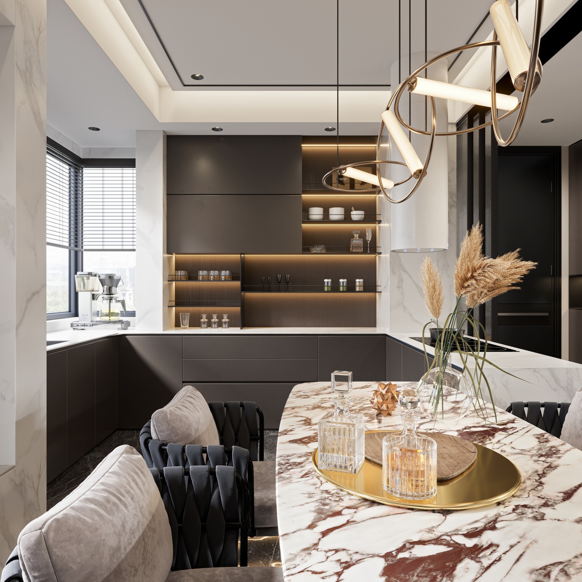 现代客餐厅[ID: 101794937]_建e效果图