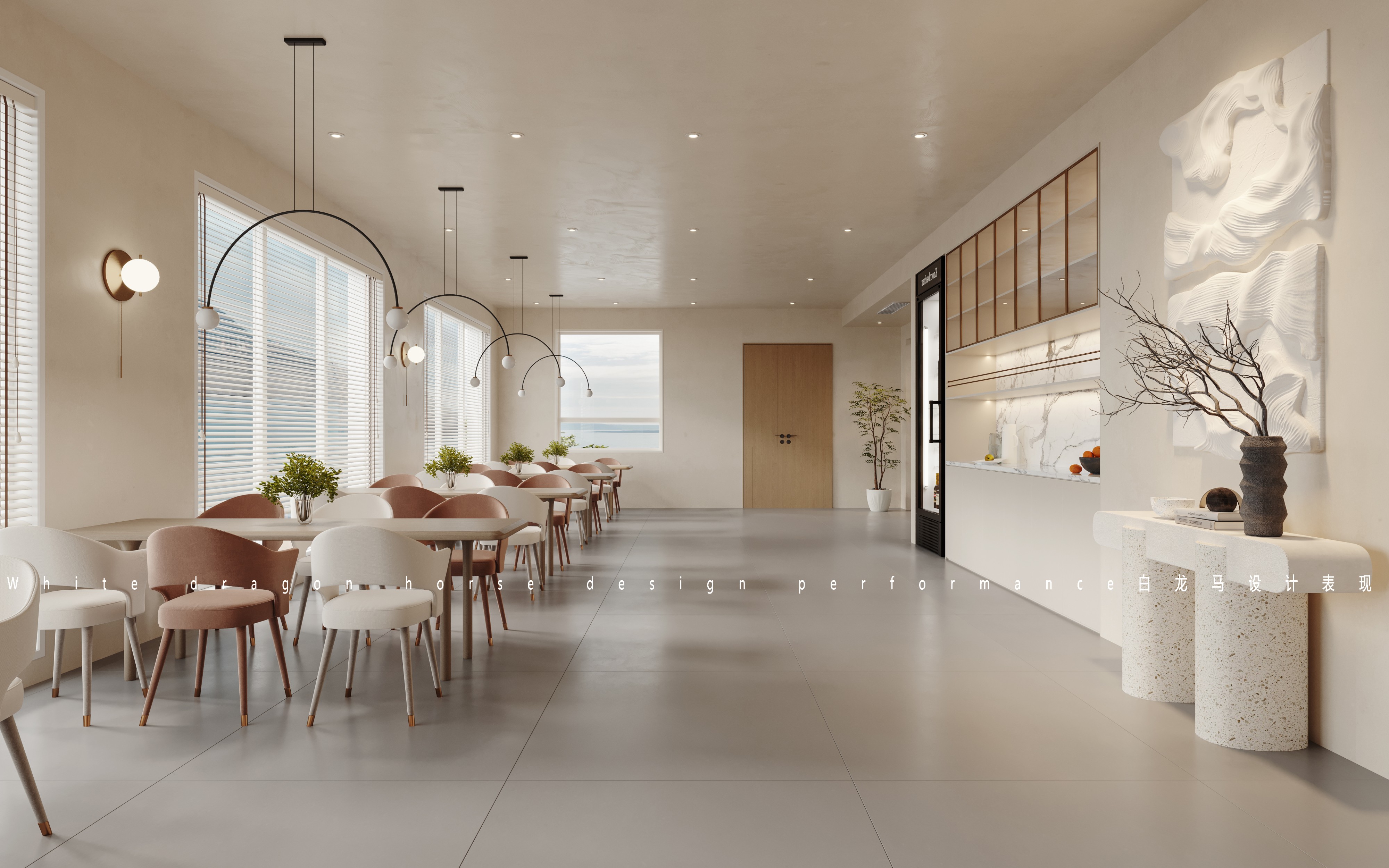 现代简约|奶油风|餐厅 - 效果图交流区-建E室内设计网