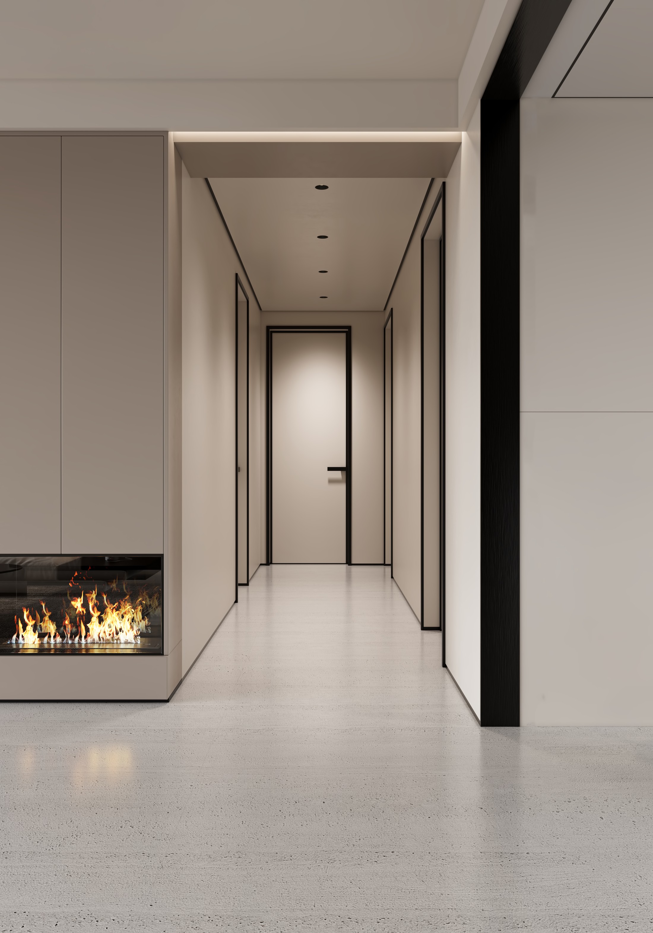 暖色系客厅-设计效果图-建e室内设计网