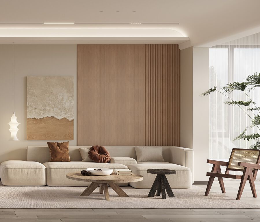 此间表现 | 奶油原木风小景-设计效果图-建e室内设计网