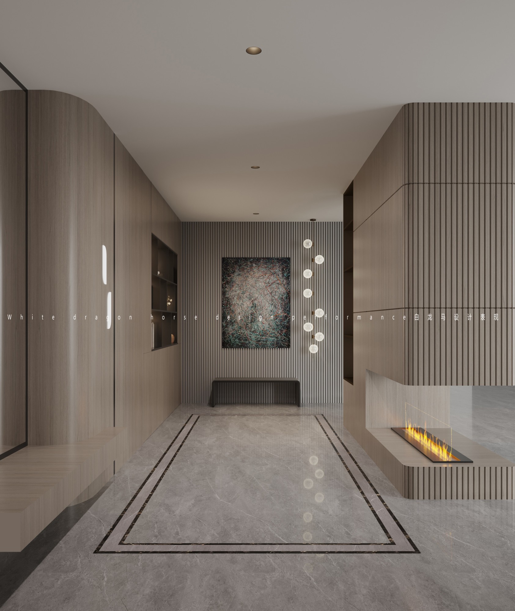 现代客餐厅—白龙马效果图[ID: 102647010]_建e效果图
