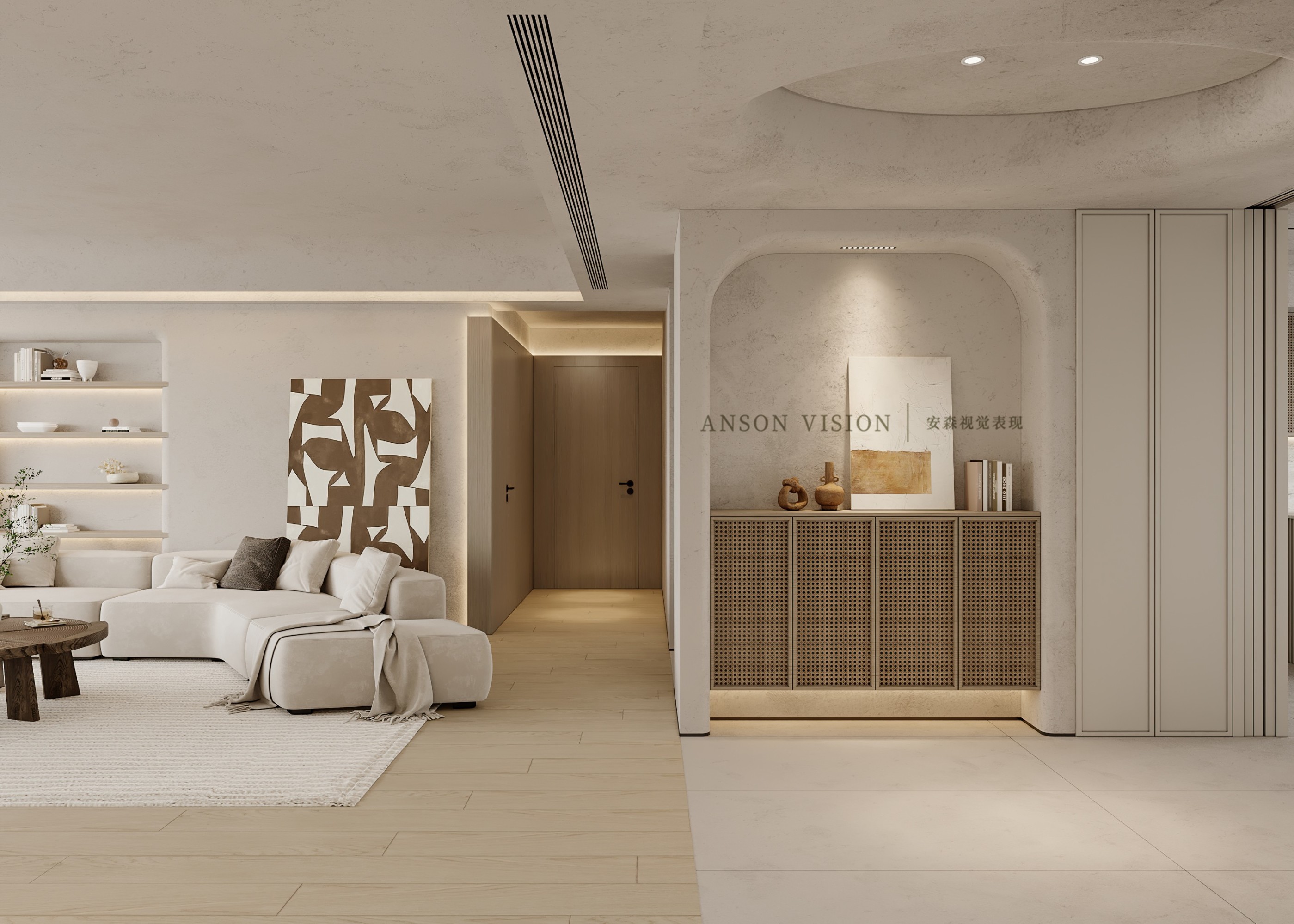 Anson︱简 侘寂风住宅表现[ID: 102319159]_建e效果图