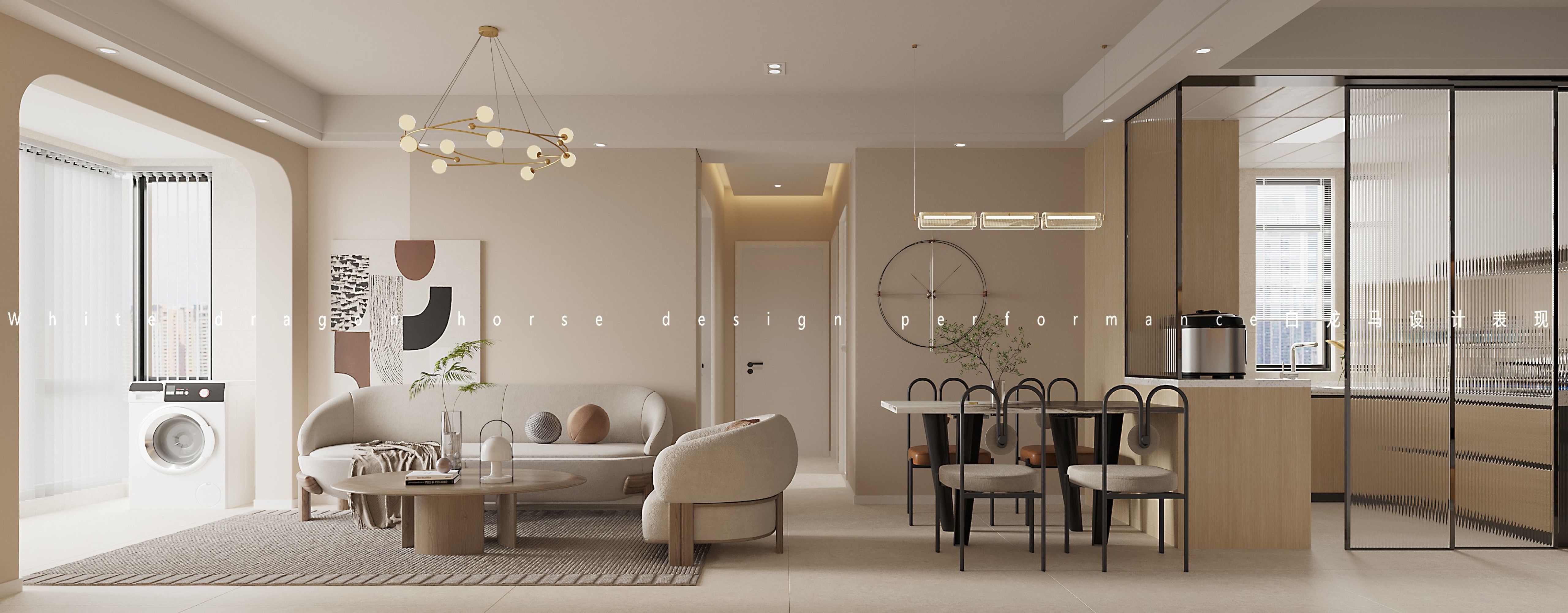 现代奶油风[ID: 102450348]_建e效果图