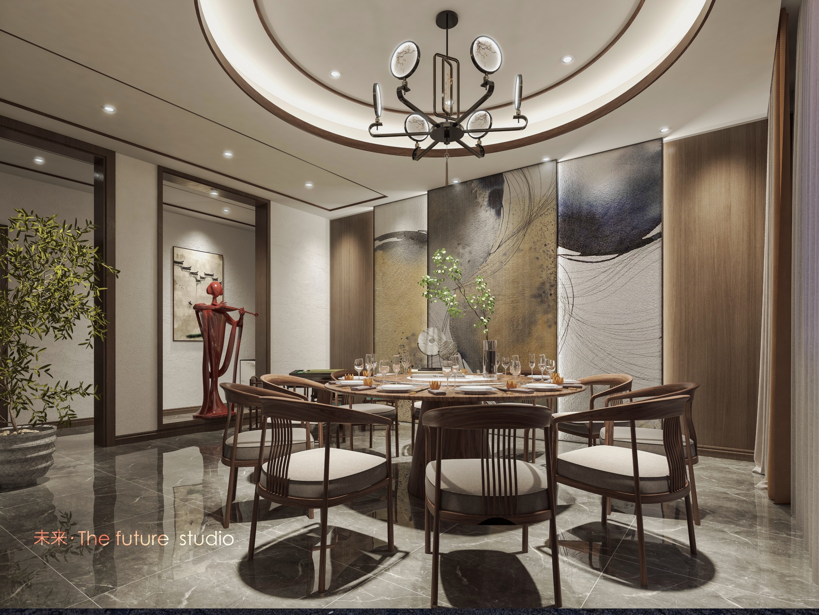 新中式-未来效果图[ID: 103105744]_建e效果图