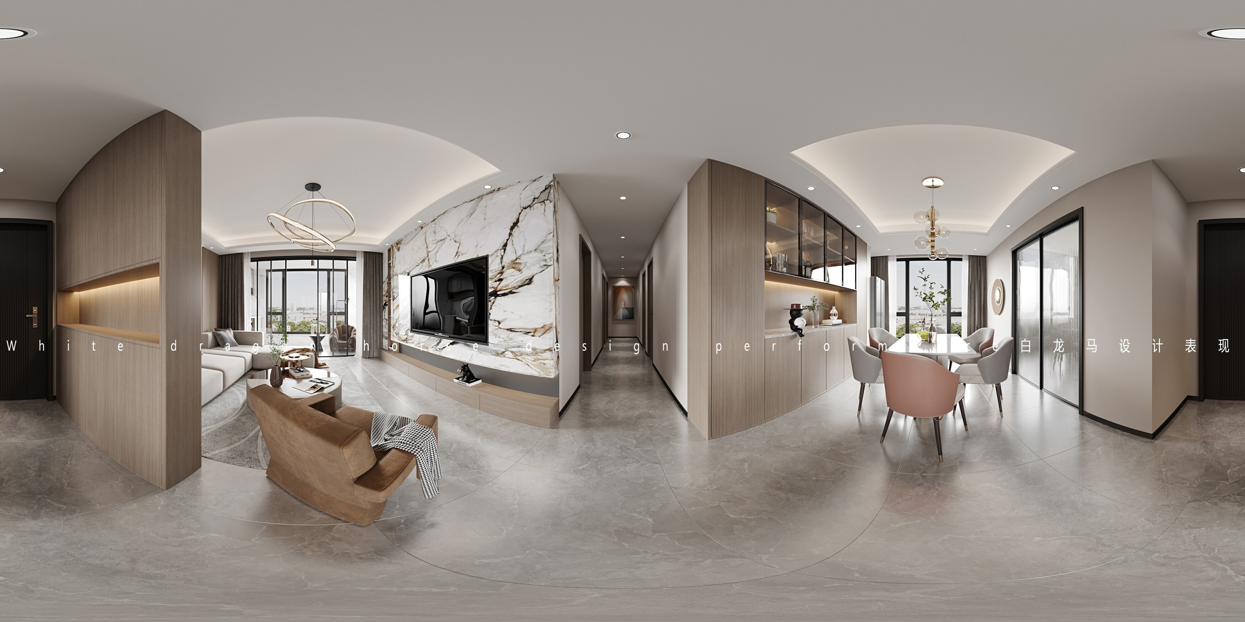 现代轻奢客餐厅——白龙马效果图[ID: 103236724]_建e效果图