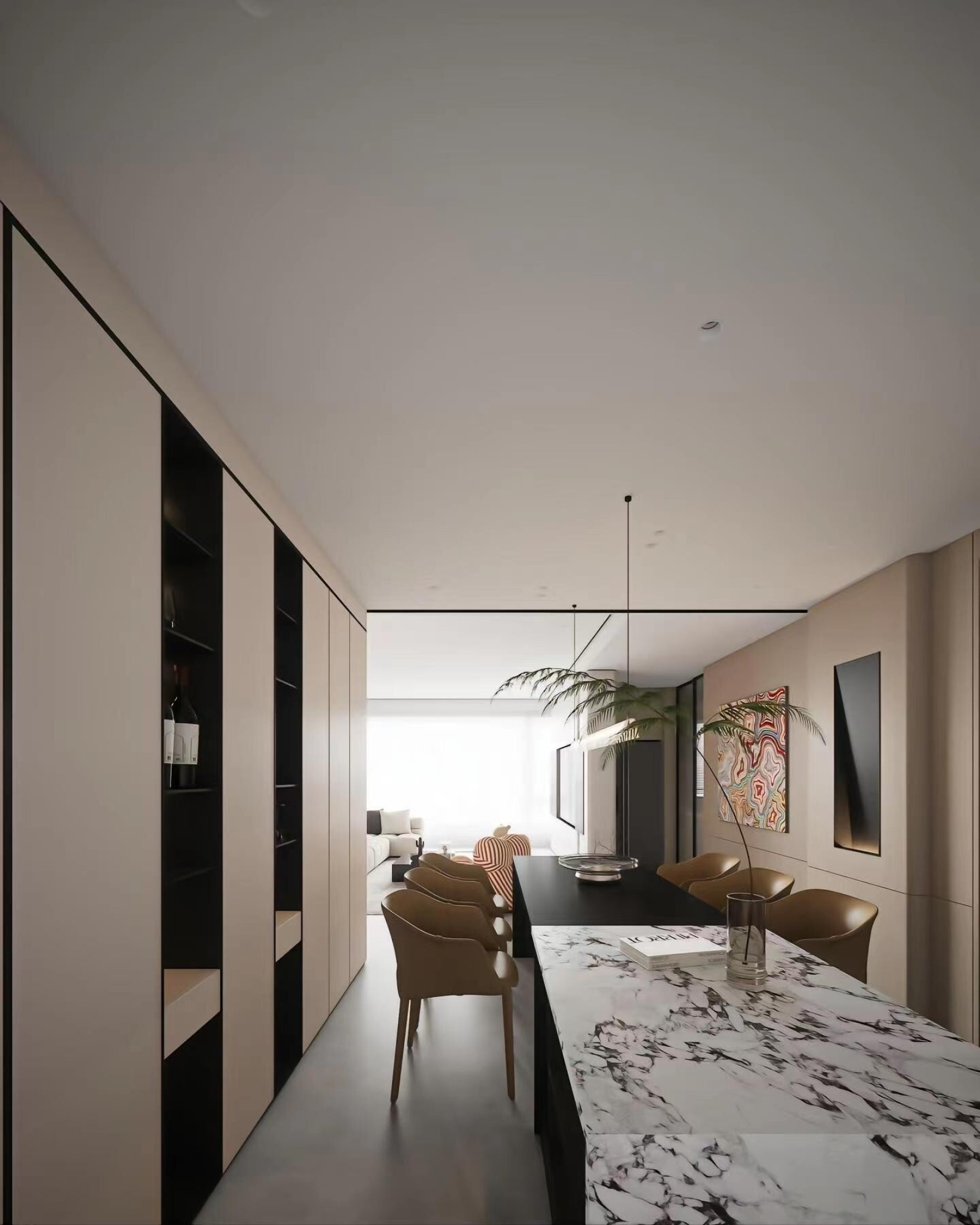 现代客餐厅[ID: 102843599]_建e效果图
