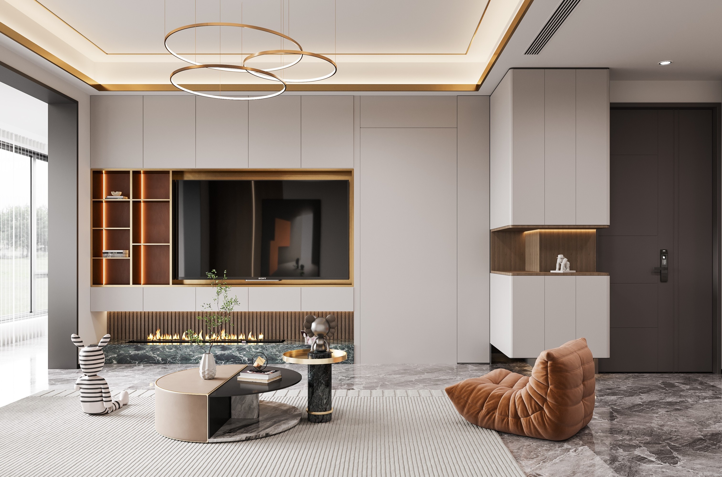 现代轻奢客餐厅—白龙马效果图[ID: 102974503]_建e效果图