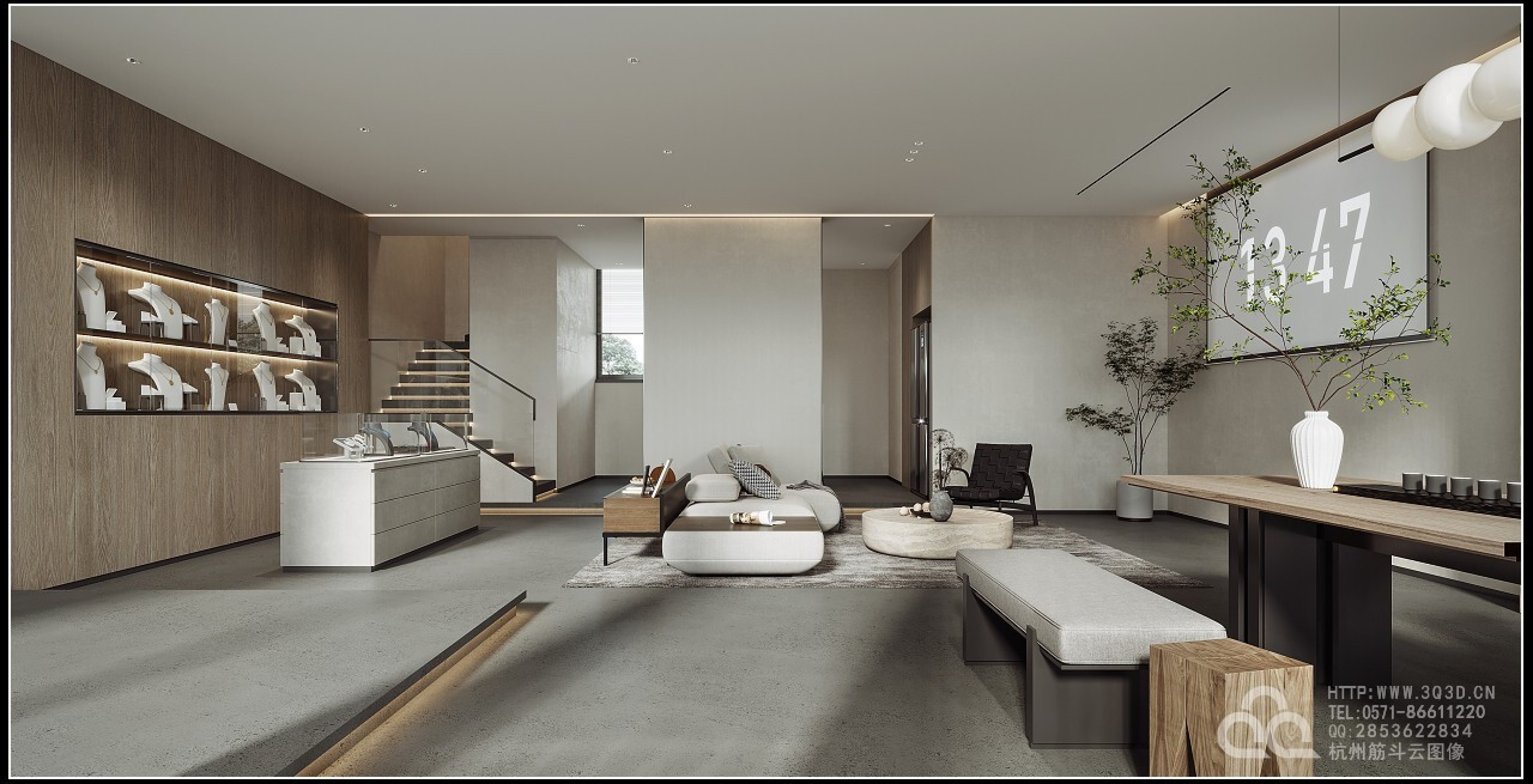 筋斗云效果图 办公展示[ID: 103629901]_建e效果图