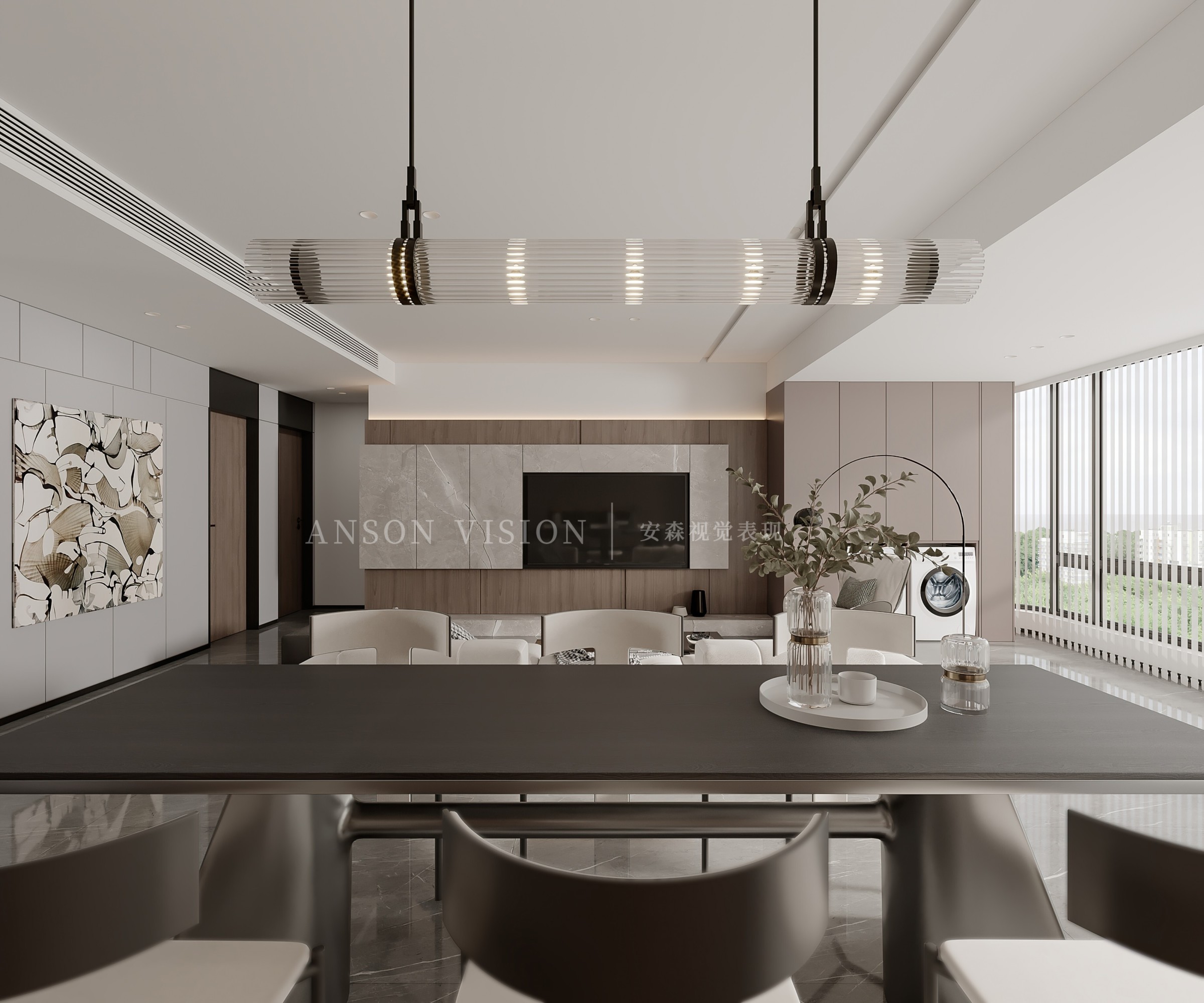 Anson︱朴辞 两套精装改造住宅表现[ID: 103629907]_建e效果图