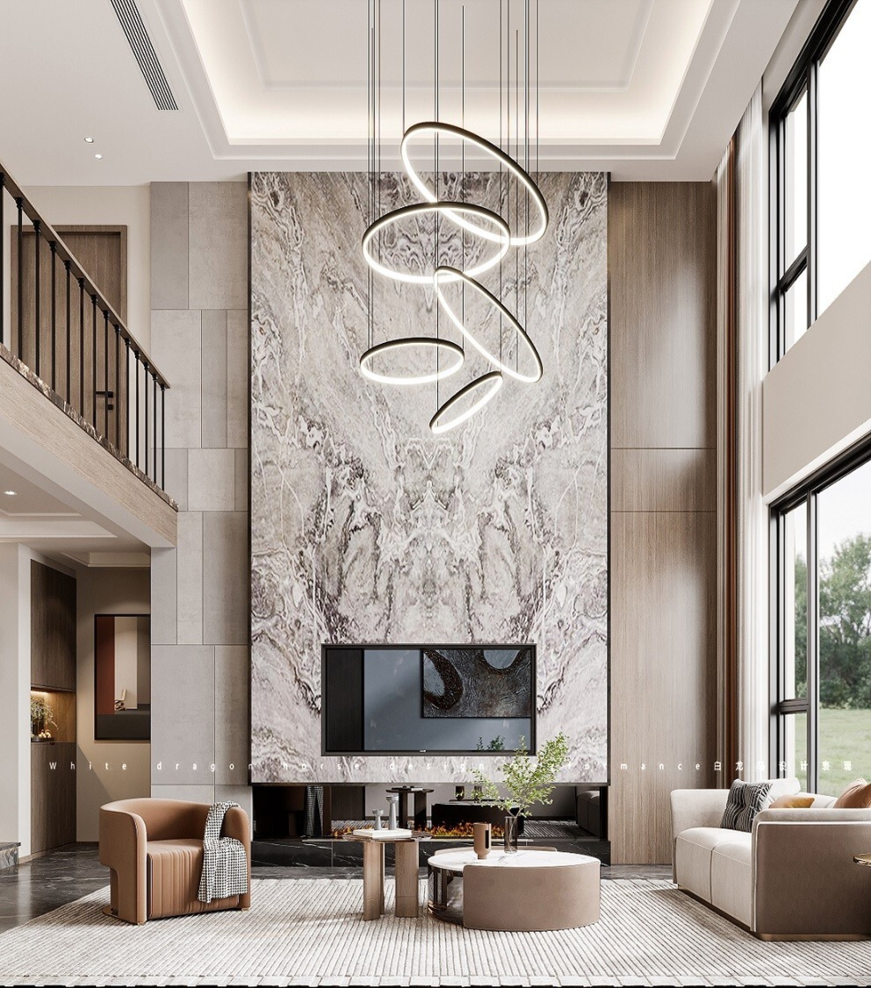 现代中式风格-白龙马效果图[ID: 104154267]_建e效果图