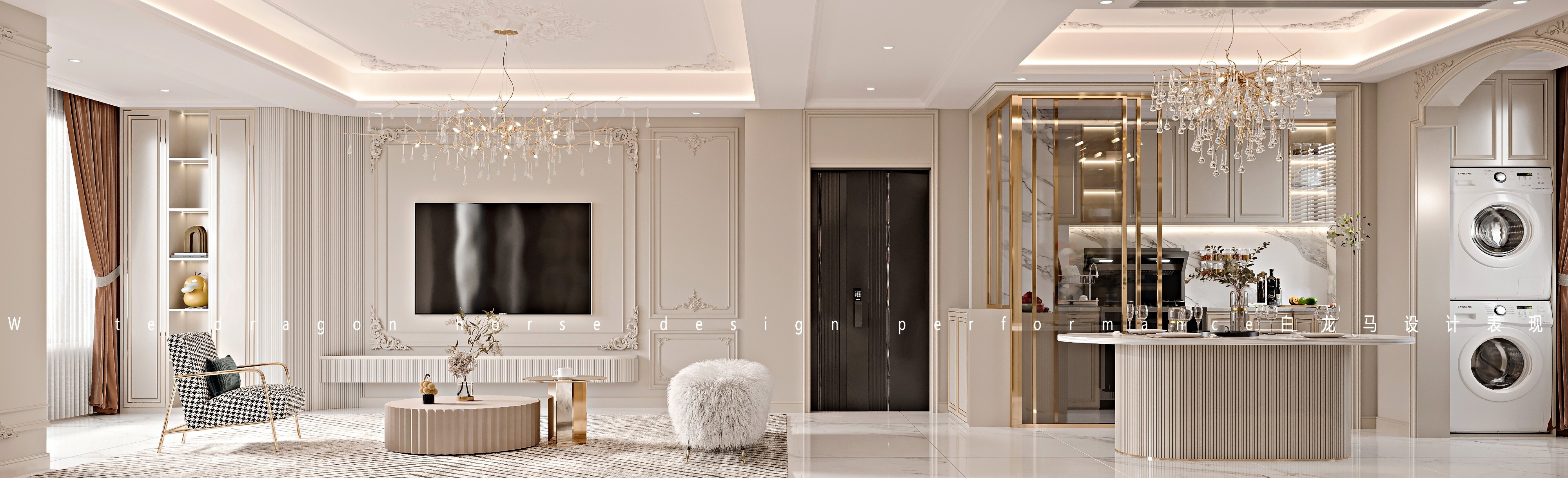 法式风格——白龙马效果图[ID: 103957753]_建e效果图