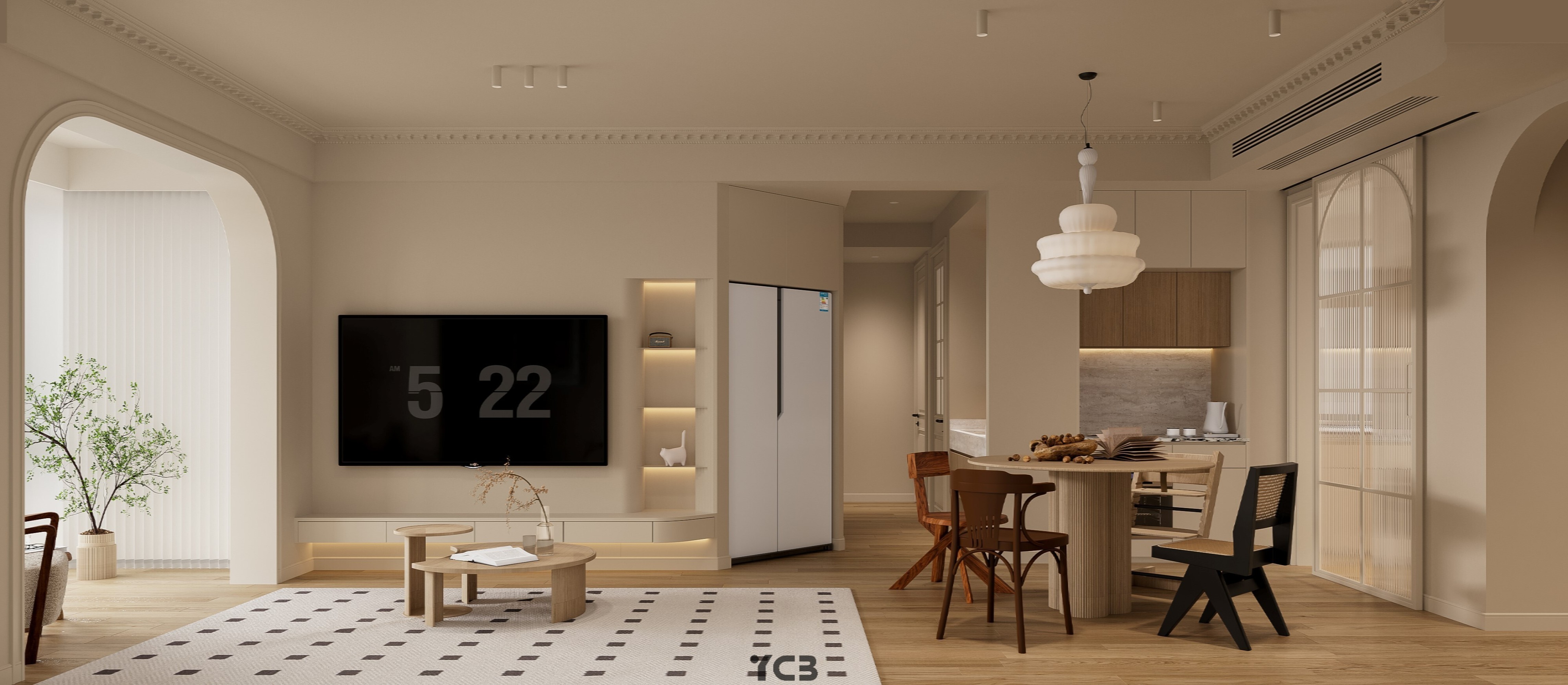 Modern style |治愈系奶油风 · 原创帮[ID: 103957672]_建e效果图