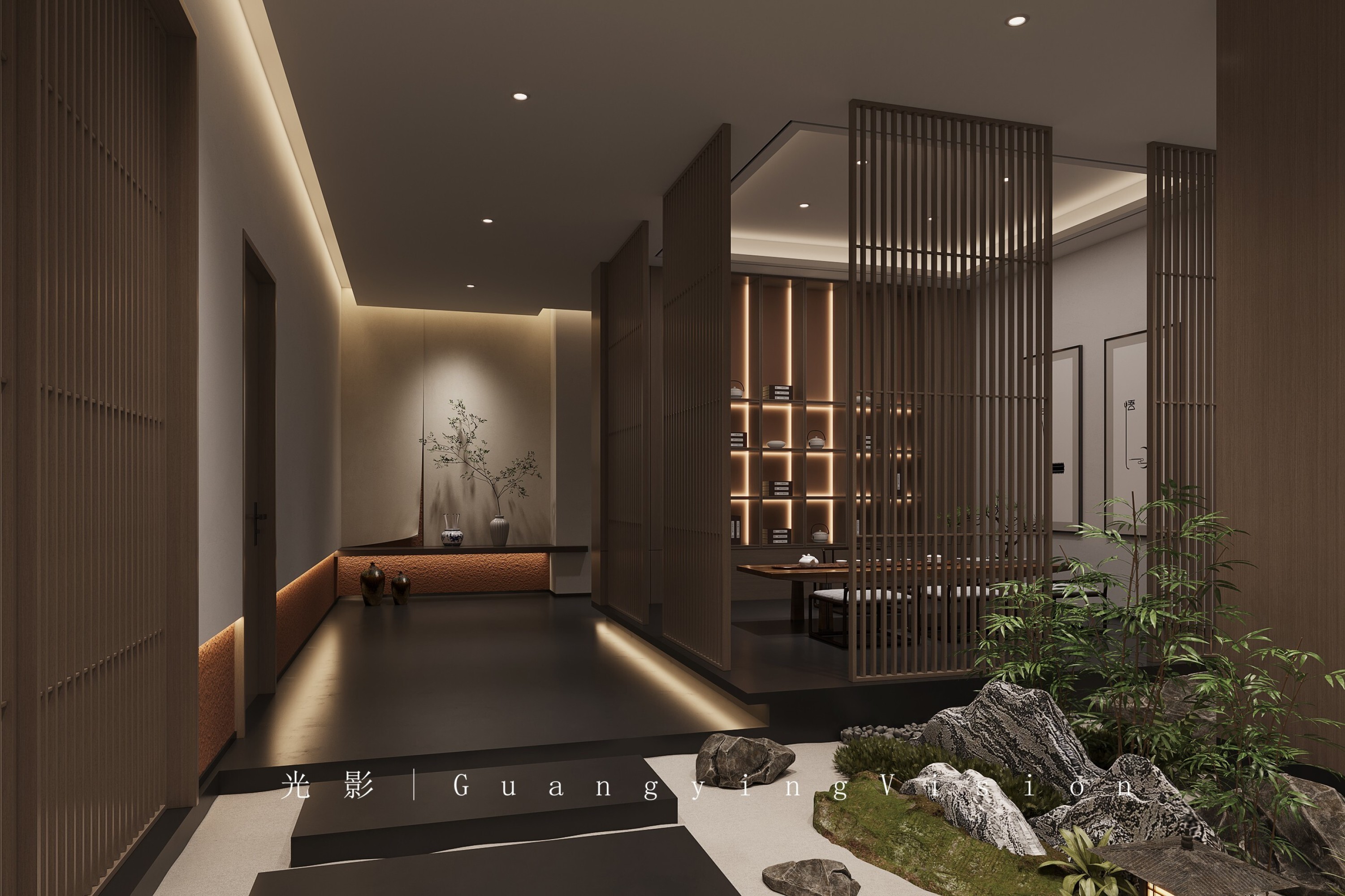 新中式茶楼[ID: 103957683]_建e效果图