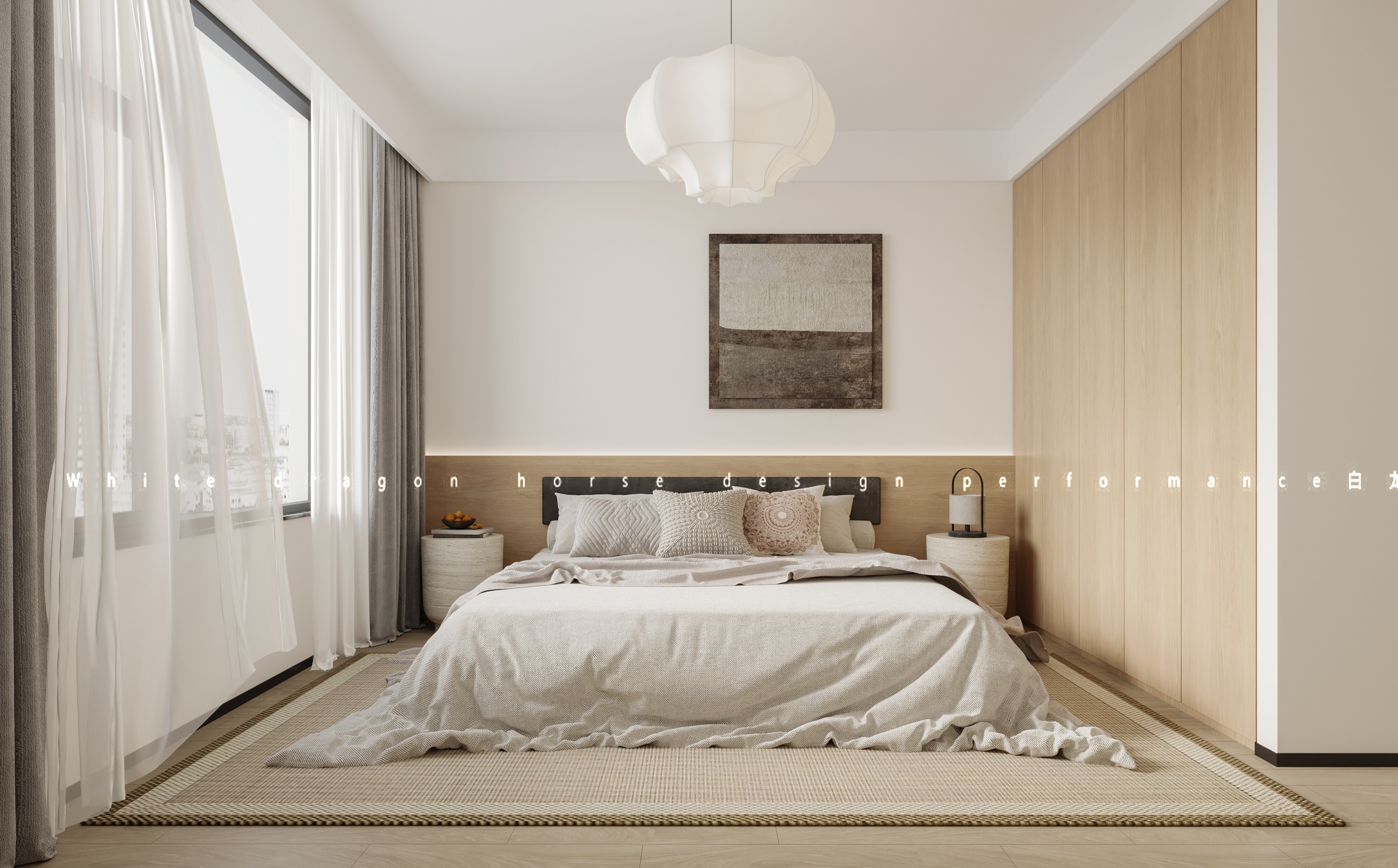 现代原木-白龙马效果图[ID: 104613042]_建e效果图