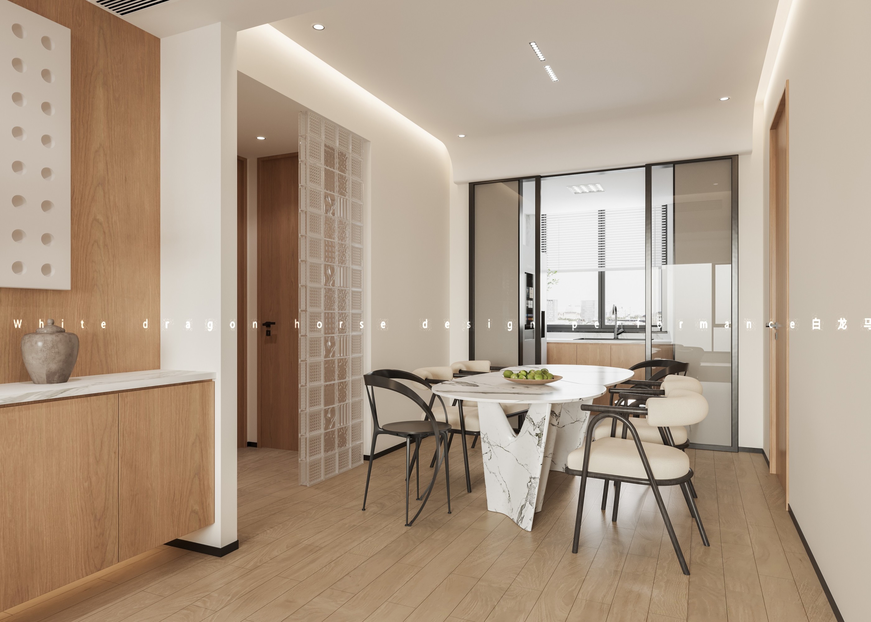 现代原木-白龙马效果图[ID: 104613042]_建e效果图