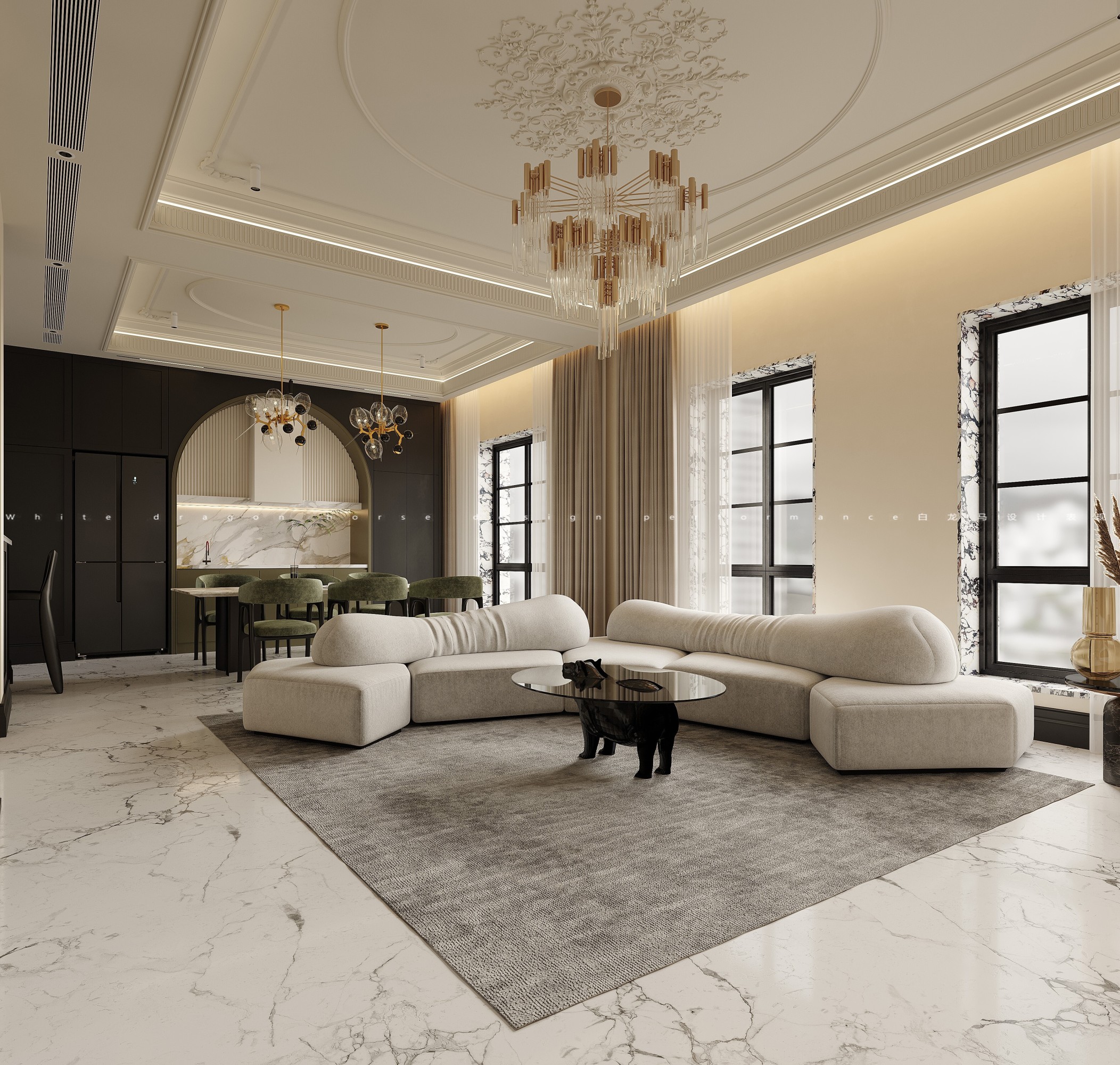 法式——白龙马效果图[ID: 104744160]_建e效果图
