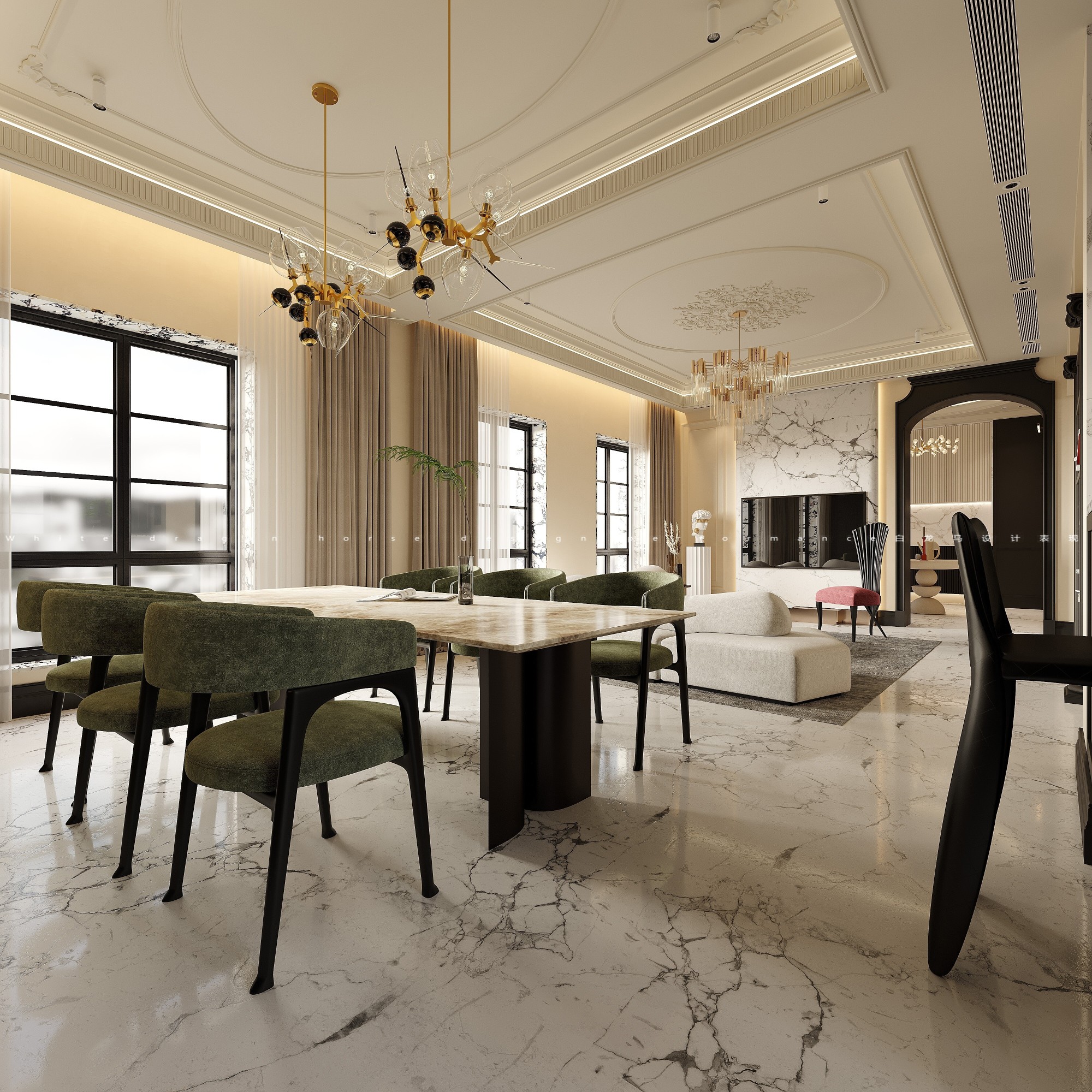 法式——白龙马效果图[ID: 104744160]_建e效果图