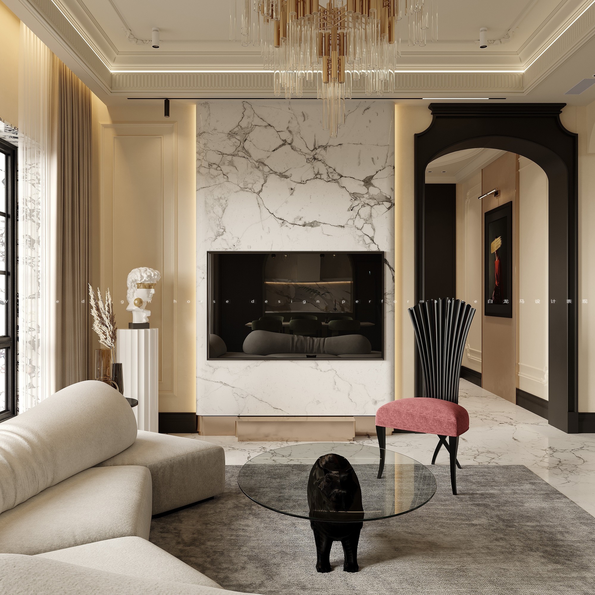 法式——白龙马效果图[ID: 104744160]_建e效果图