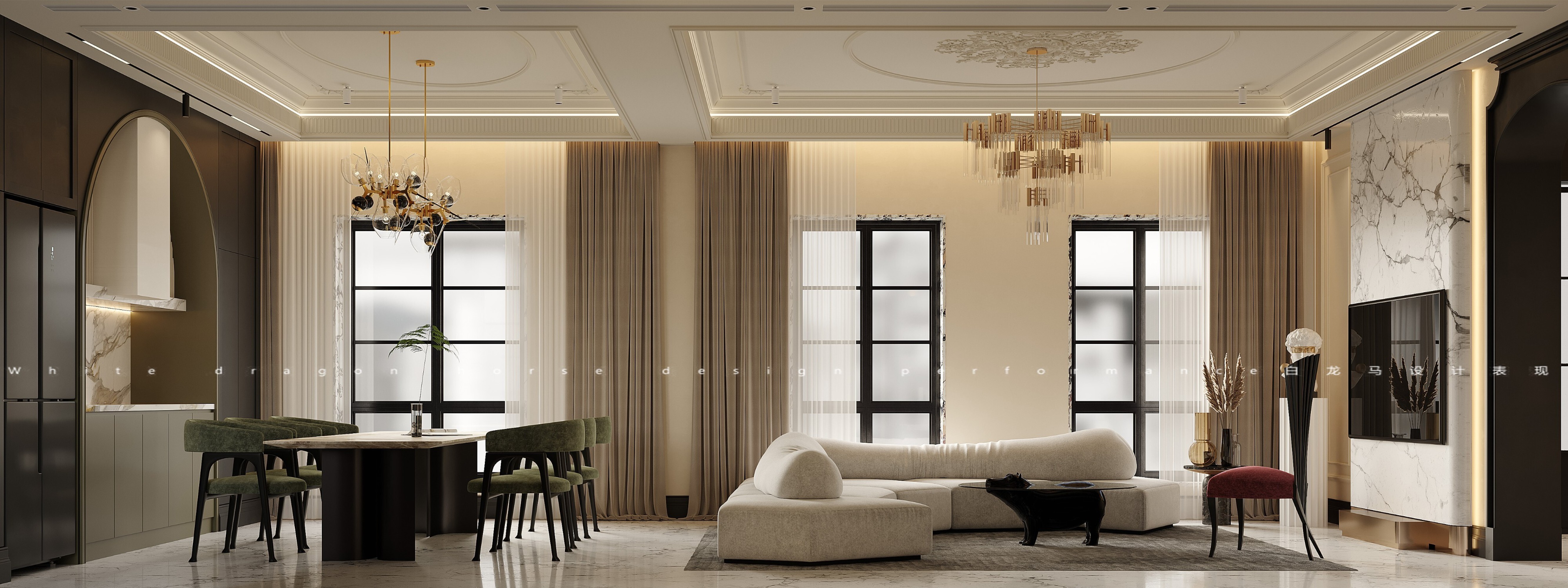 法式——白龙马效果图[ID: 104744160]_建e效果图