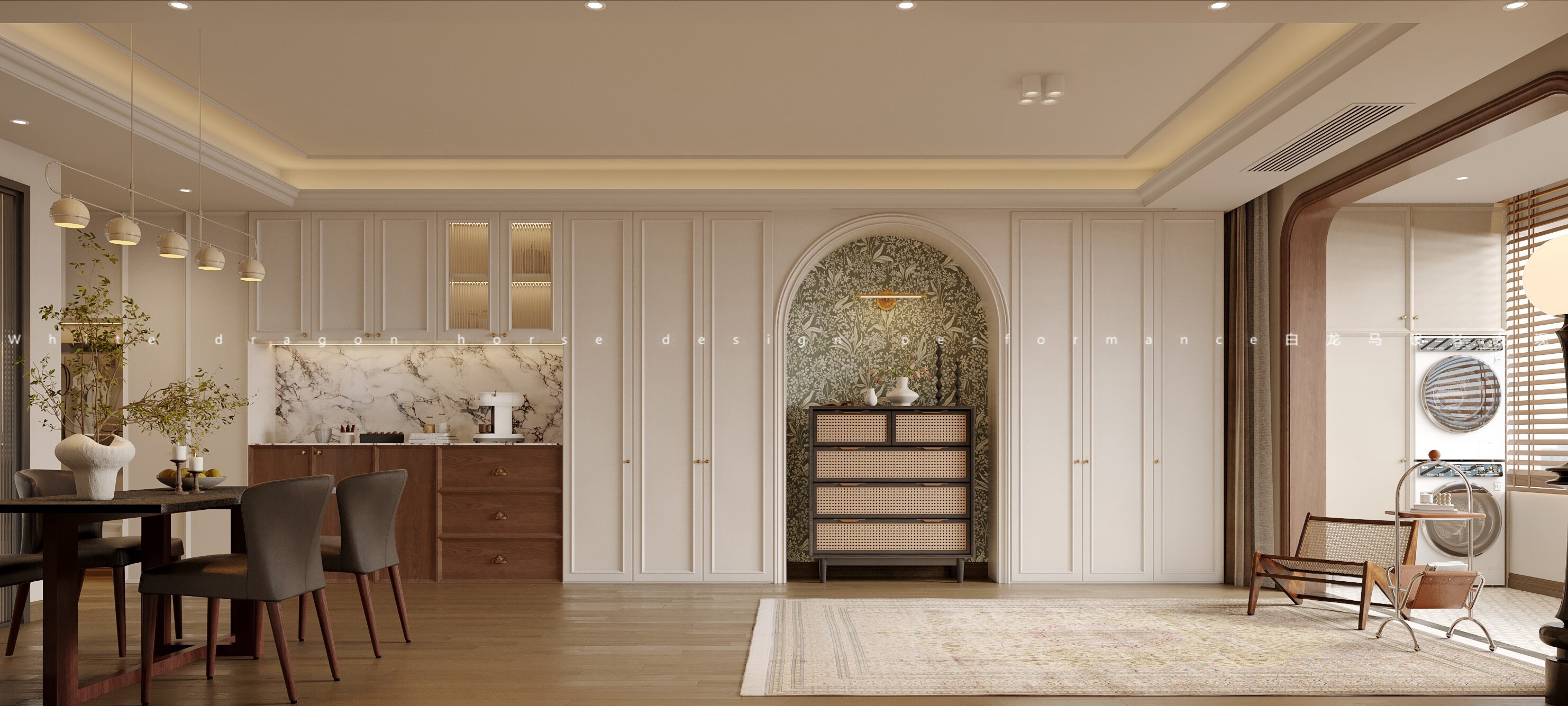 奶油全屋——白龙马效果图[ID: 104744021]_建e效果图