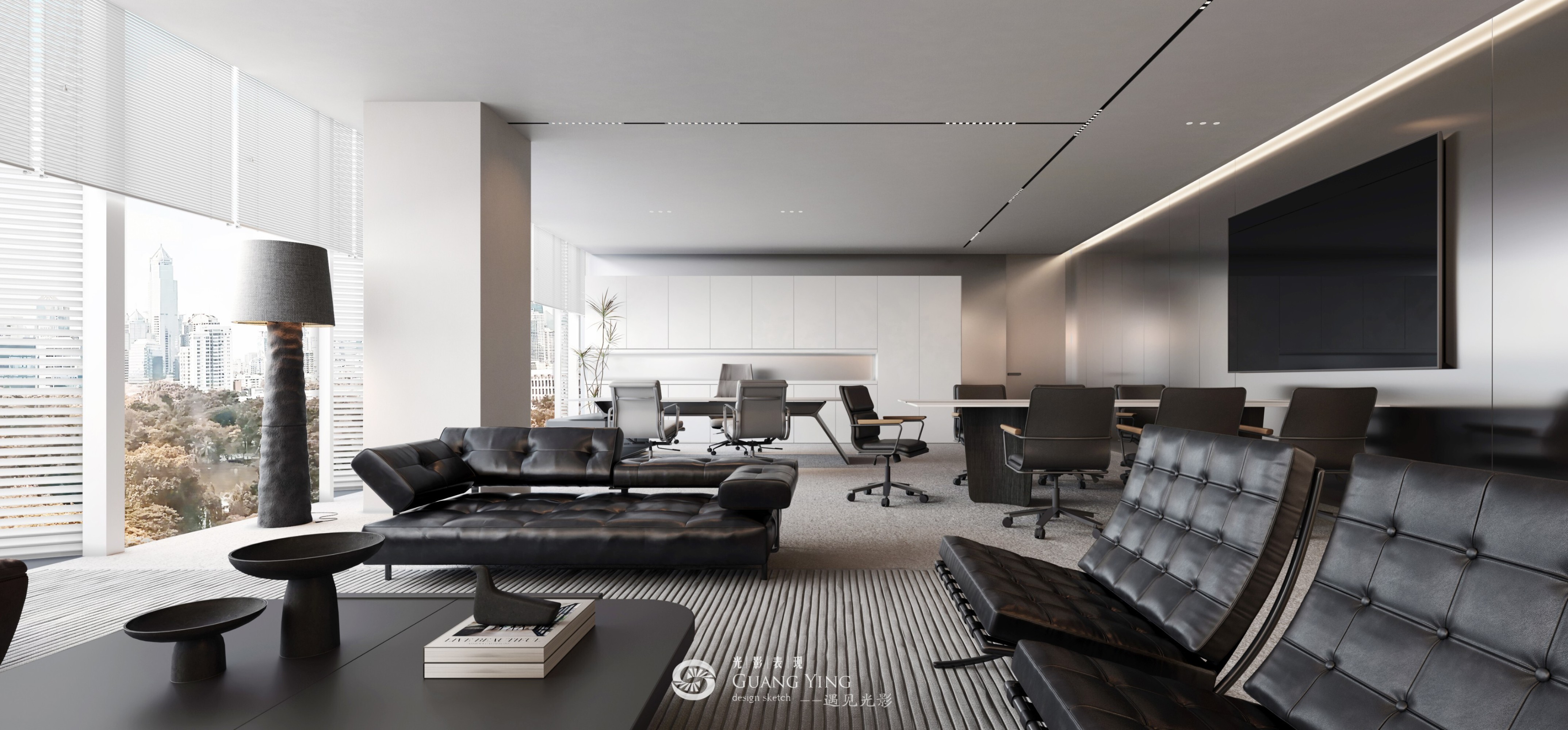 办公空间[ID: 104416502]_建e效果图