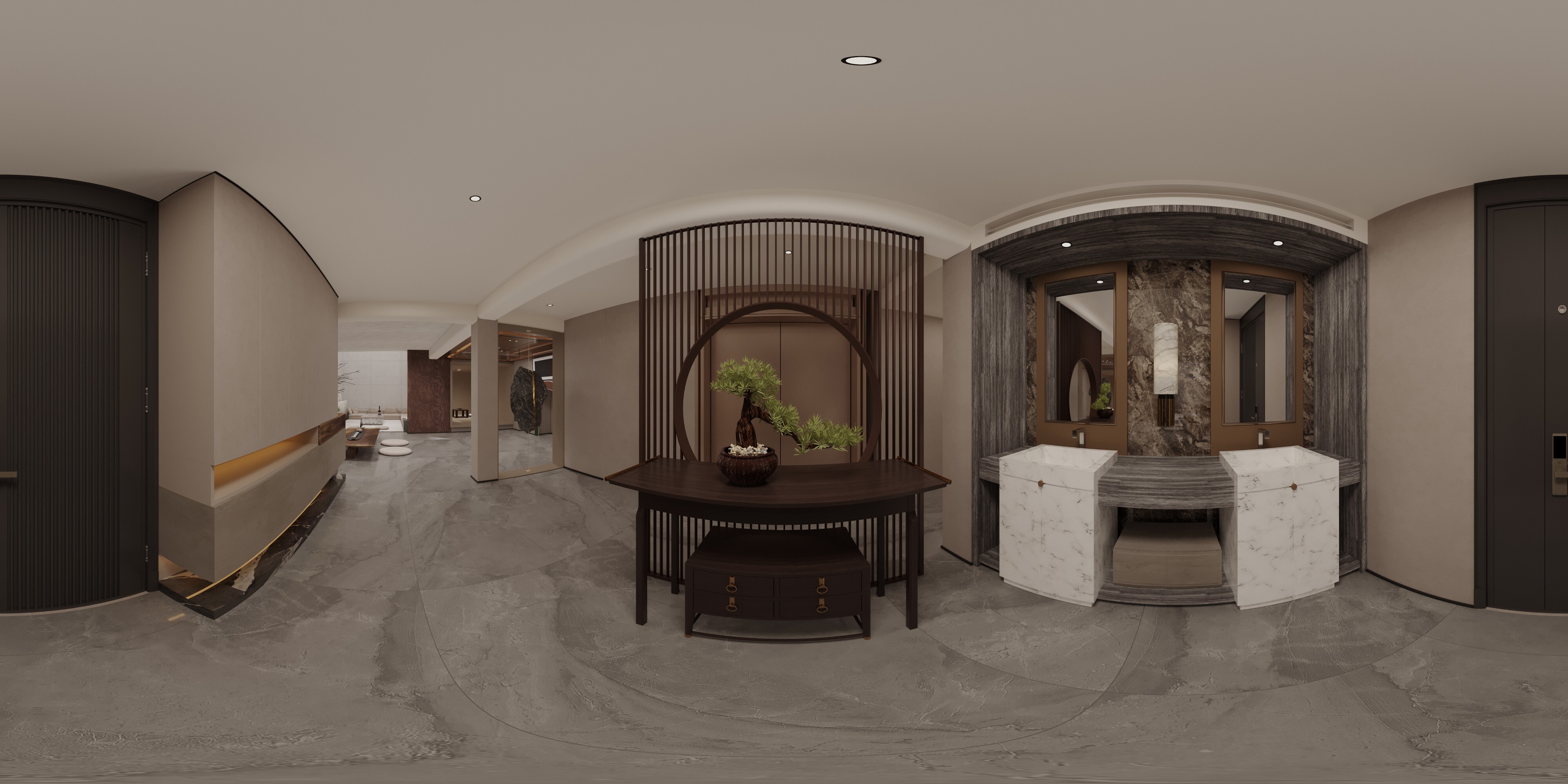新中式会所[ID: 104547350]_建e效果图