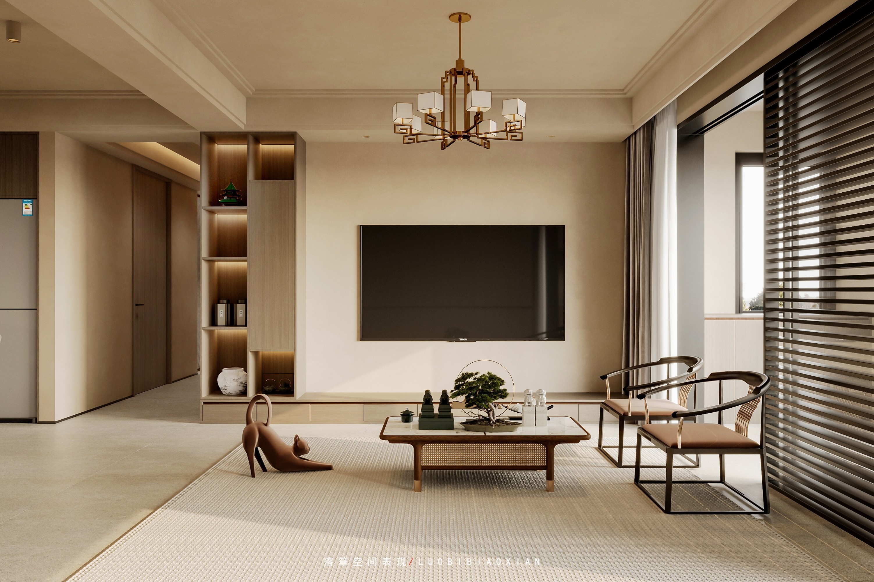 新中式家装效果图[ID: 104482001]_建e效果图