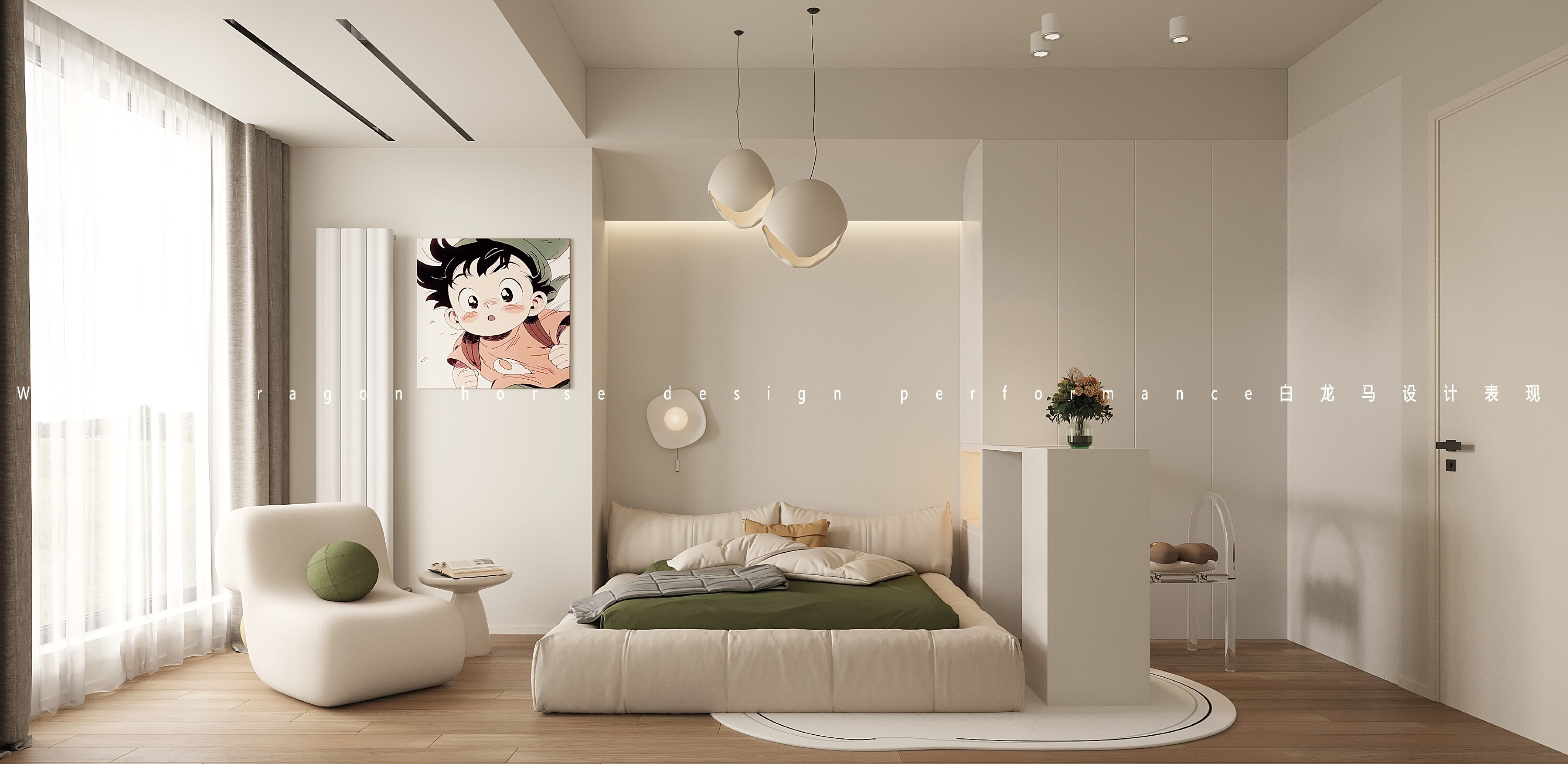 现代奶油公寓效果图[ID: 104481922]_建e效果图