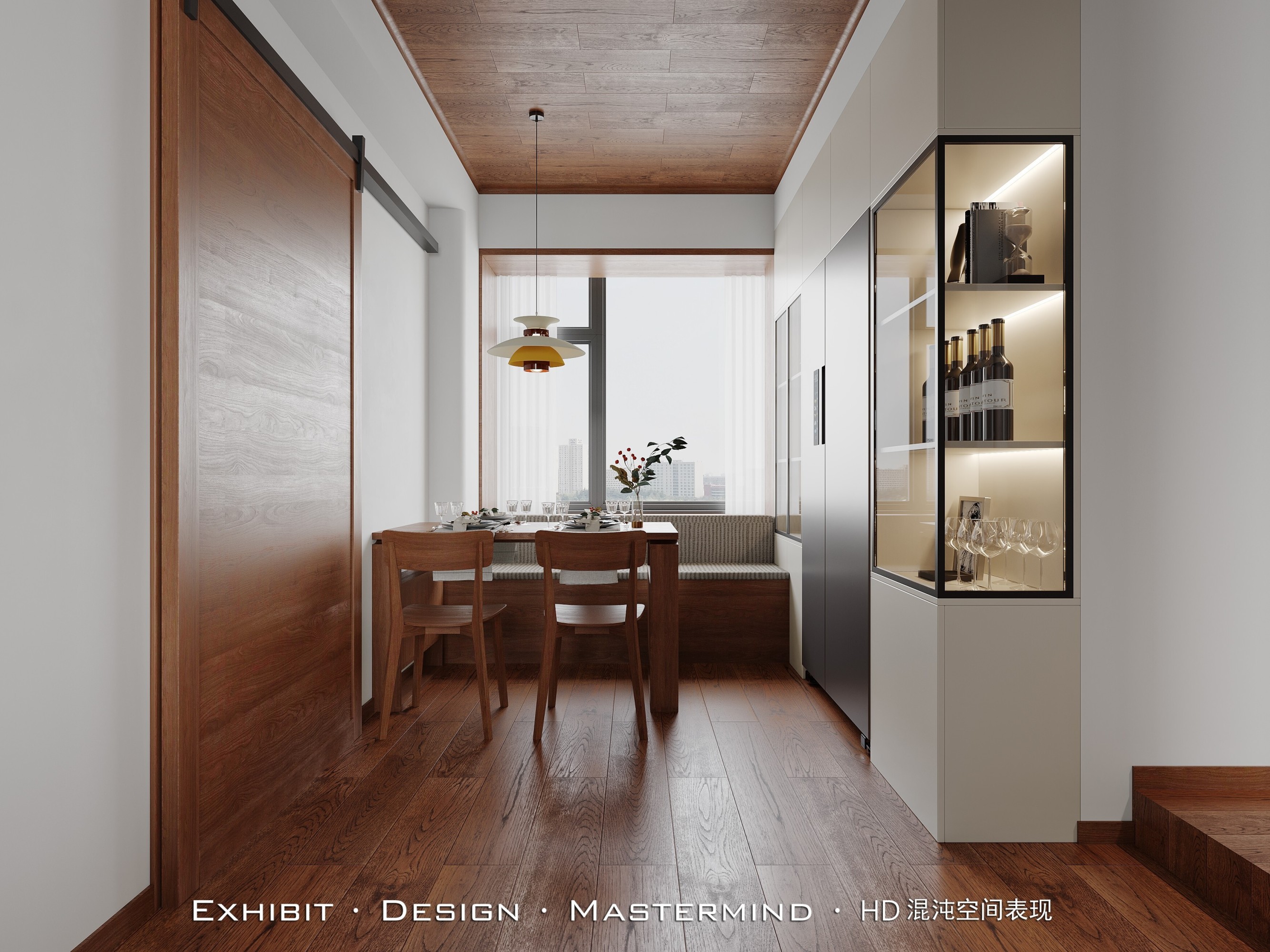 现代极简原木风家装效果图[ID: 104481862]_建e效果图