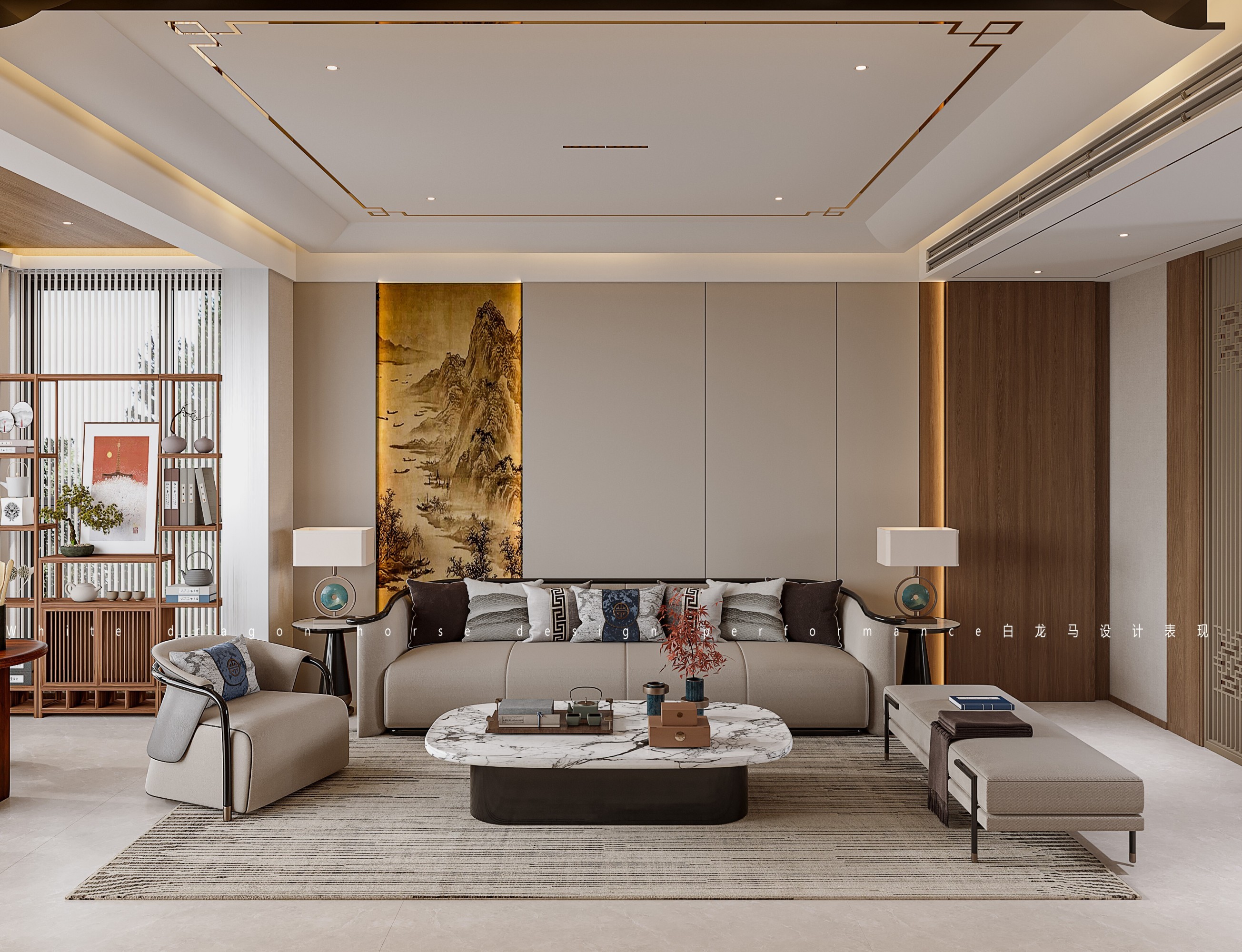 新中式家装效果图[ID: 113591549]_建e效果图