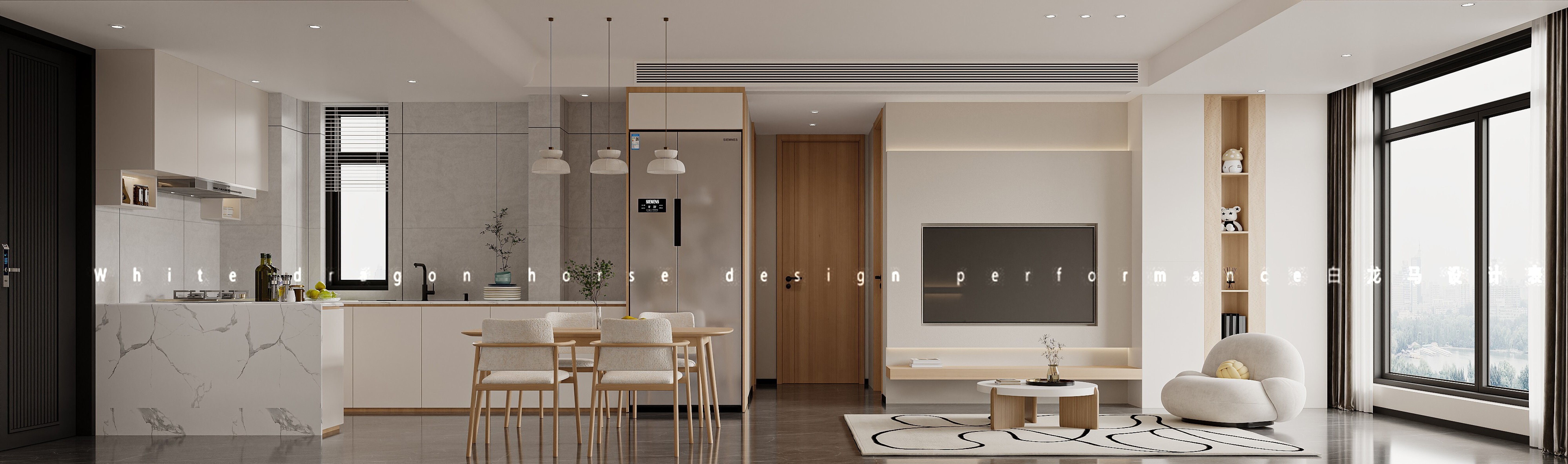 现代原木家装效果图[ID: 113591324]_建e效果图