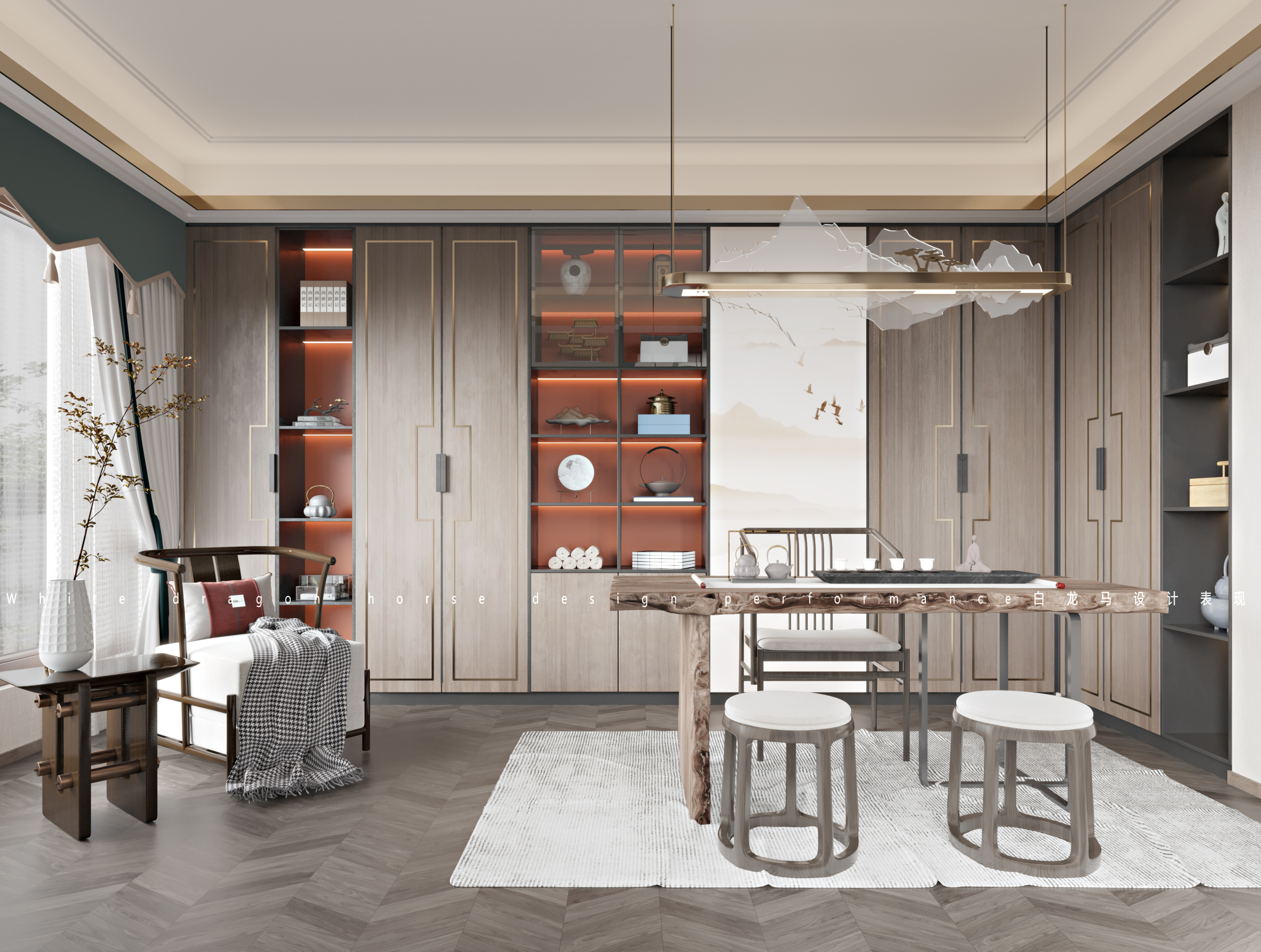 新中式家装效果图[ID: 113525823]_建e效果图
