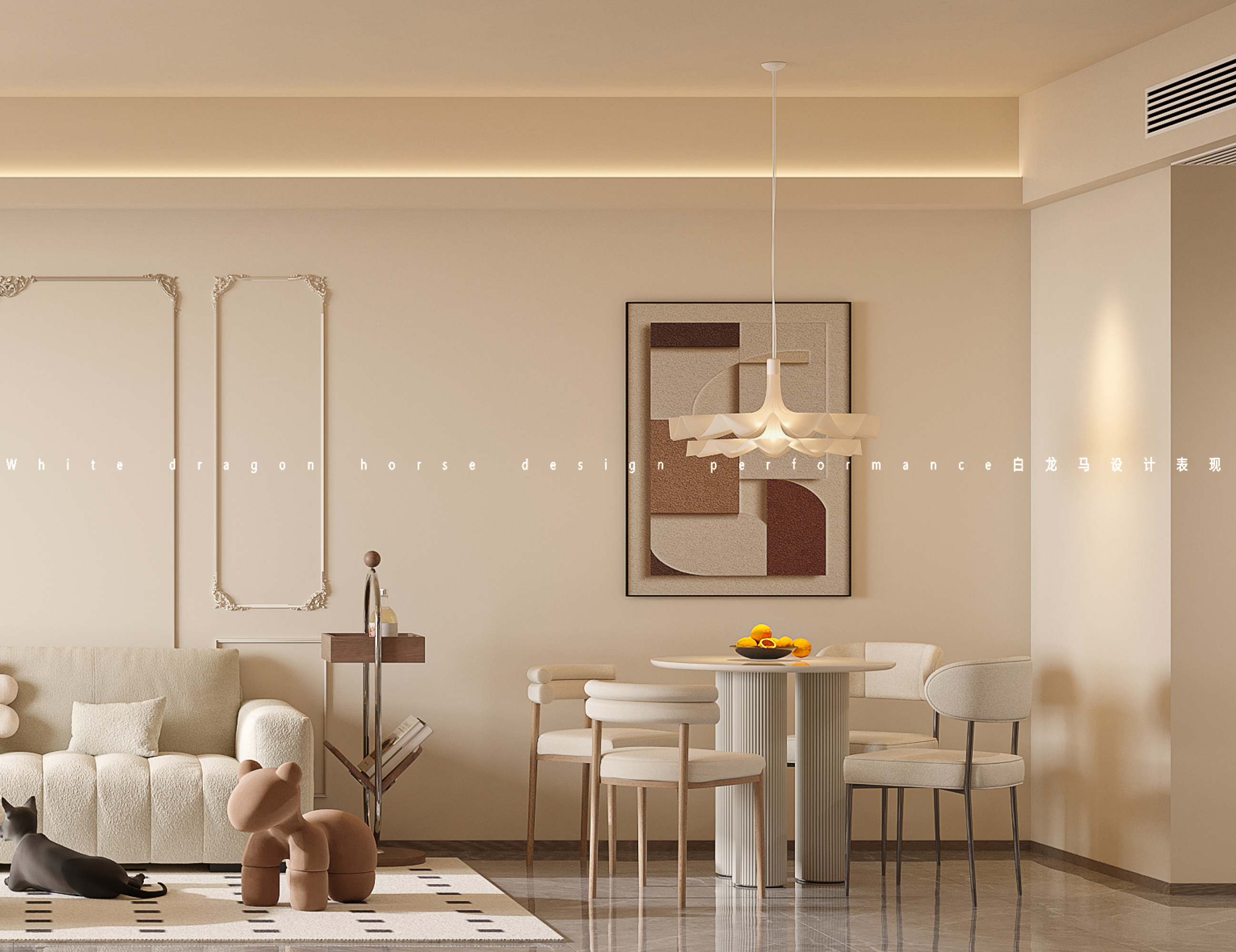 奶油风家装效果图[ID: 113525941]_建e效果图