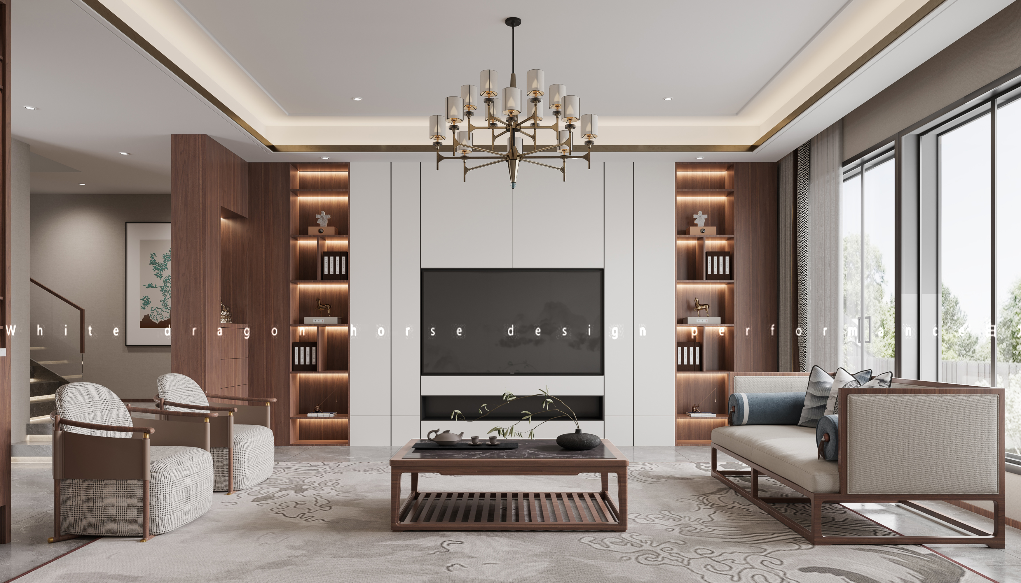 新中式家装效果图[ID: 113525991]_建e效果图