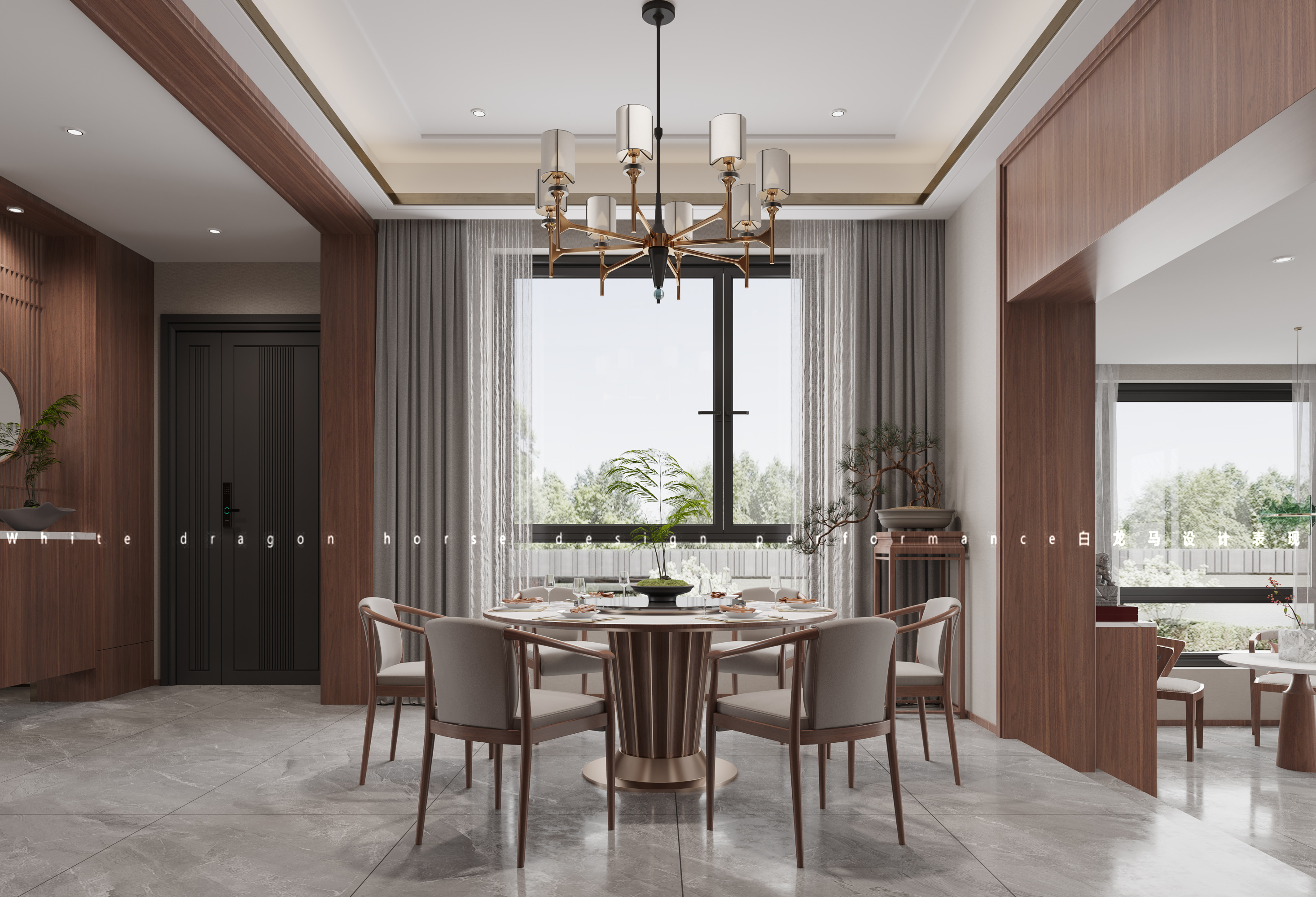 新中式家装效果图[ID: 113525991]_建e效果图