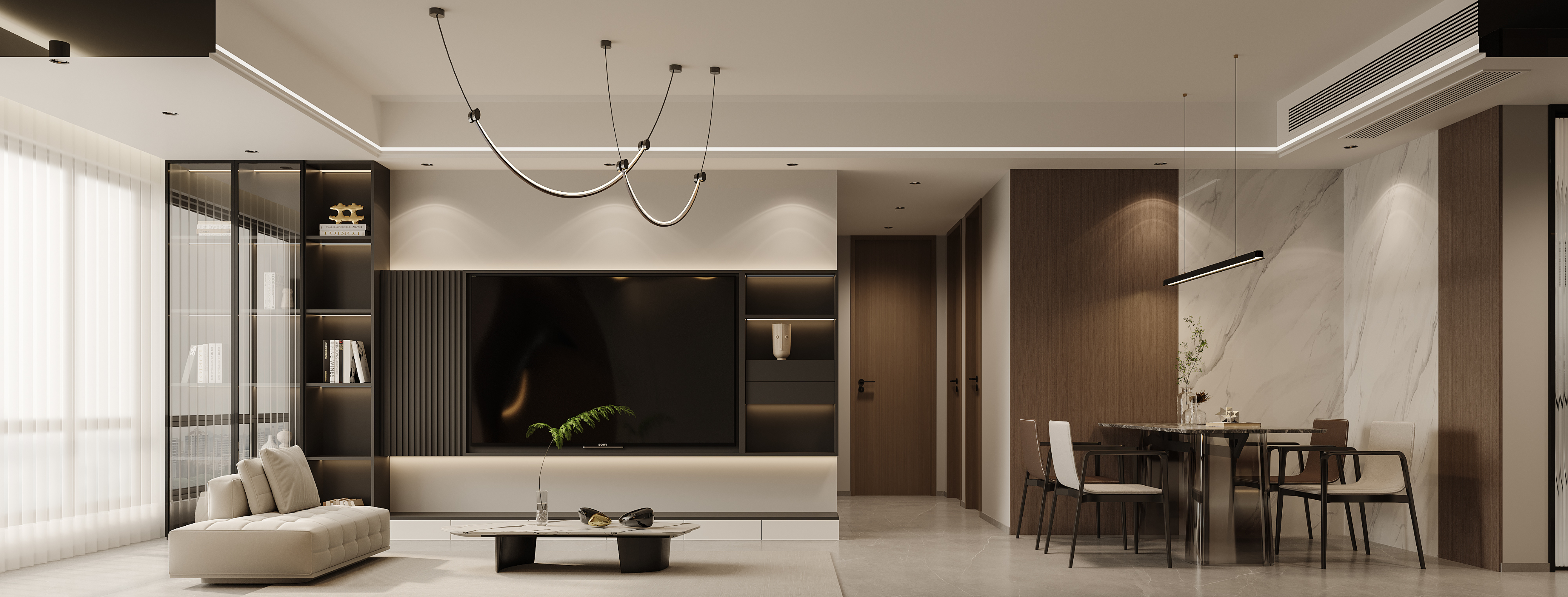 极简现代家装效果图[ID: 113722449]_建e效果图