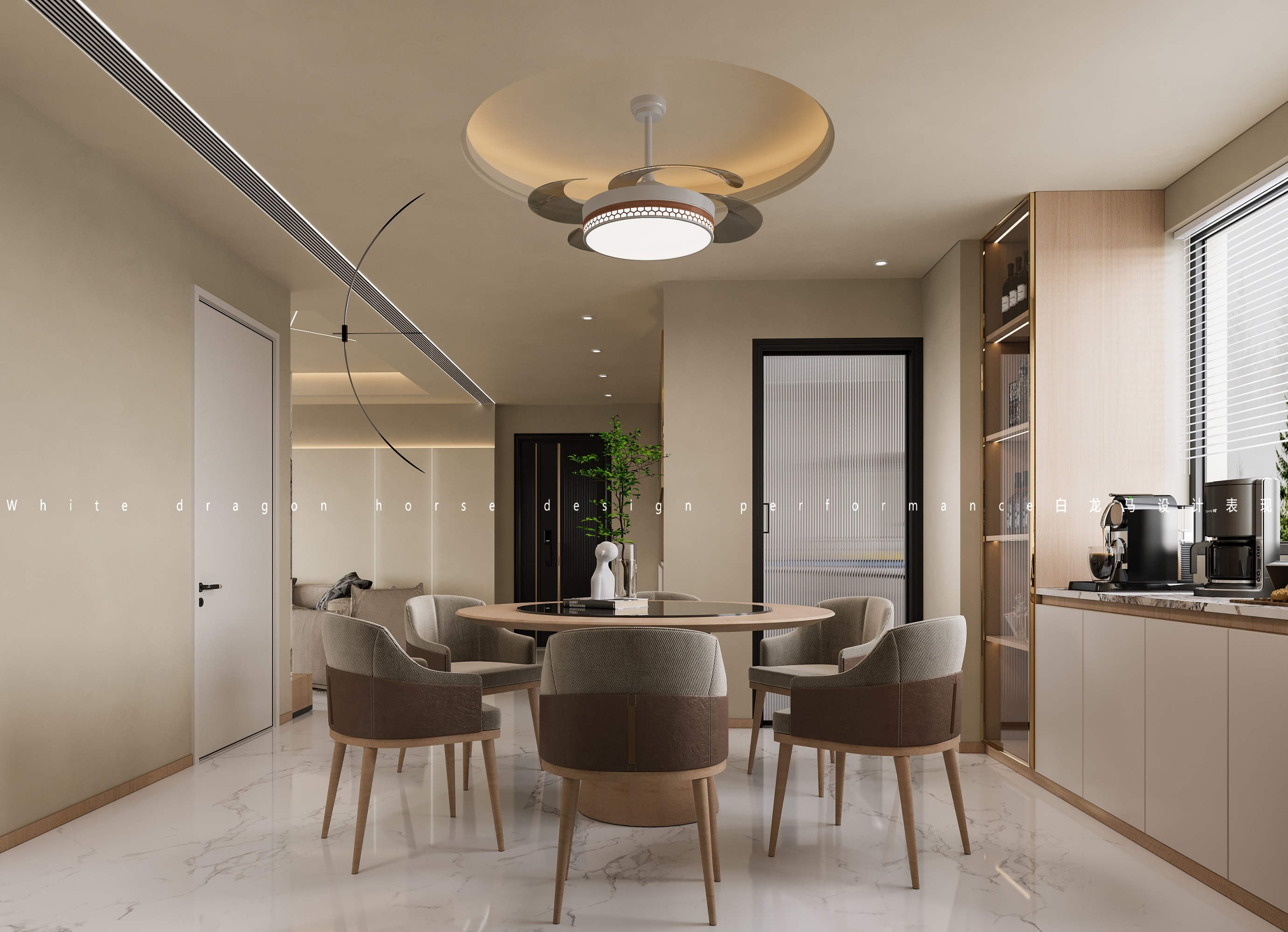 现代简约客餐厅效果图[ID: 113722386]_建e效果图