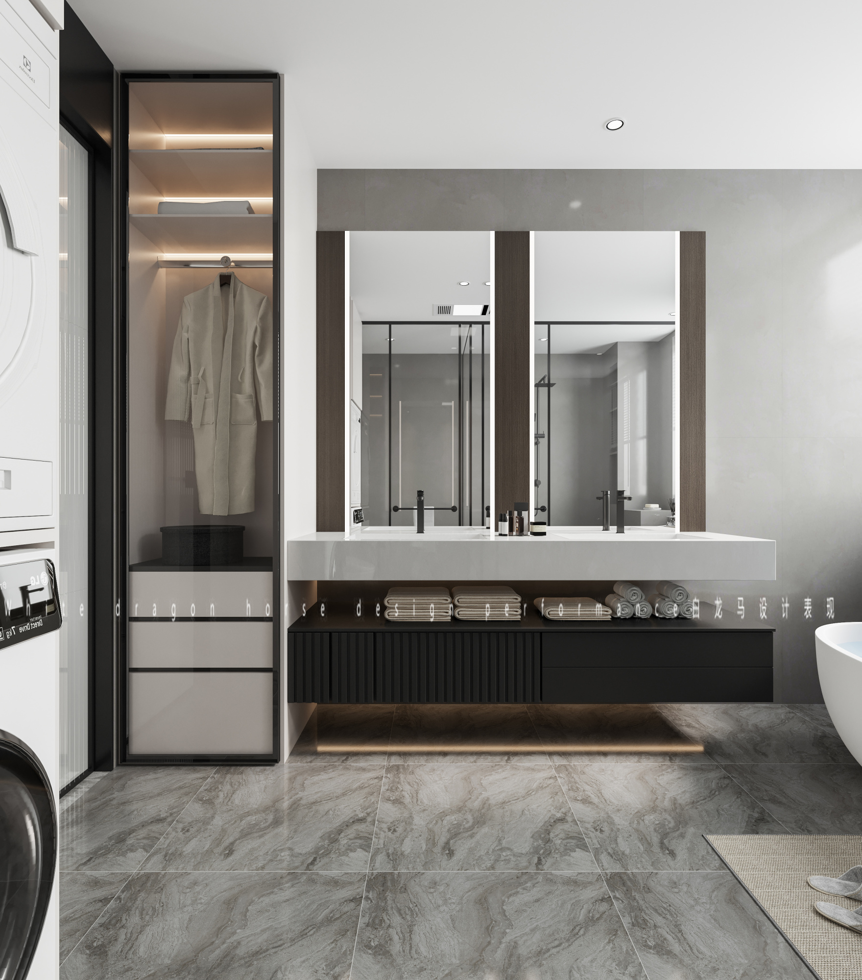 现代极简家装效果图[ID: 113722437]_建e效果图