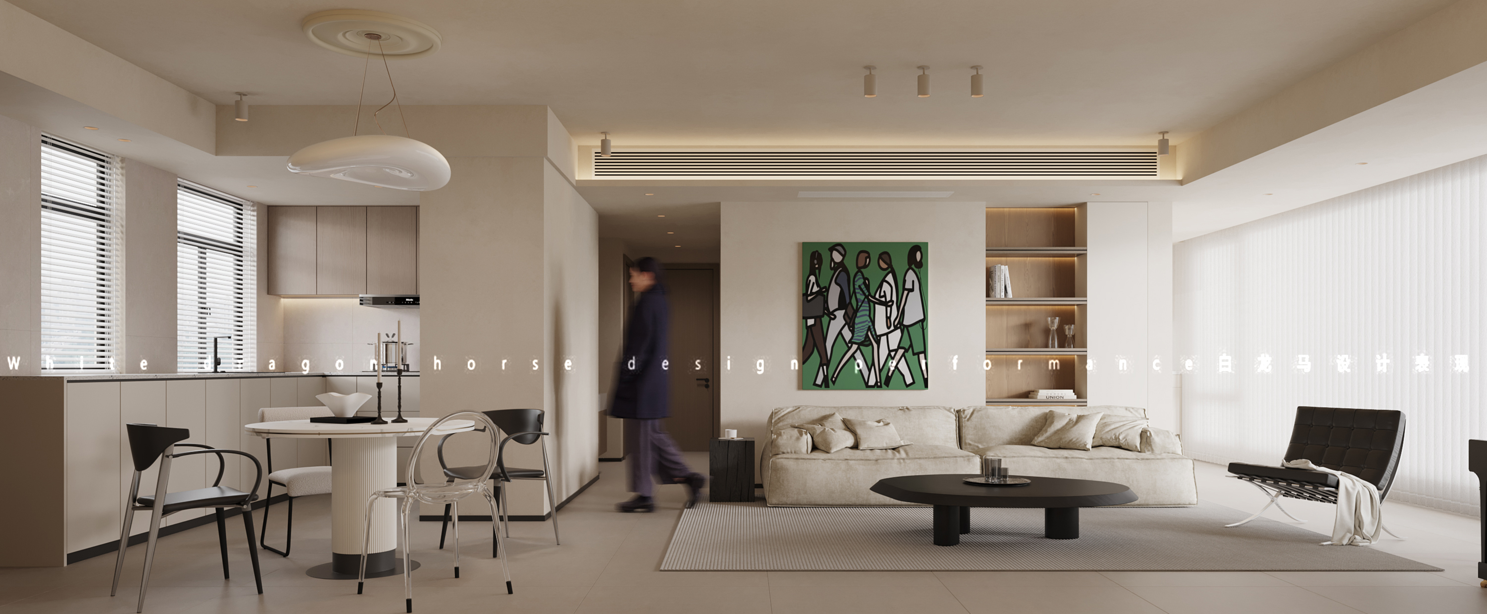 现代简约奶油风家装效果图[ID: 113657017]_建e效果图